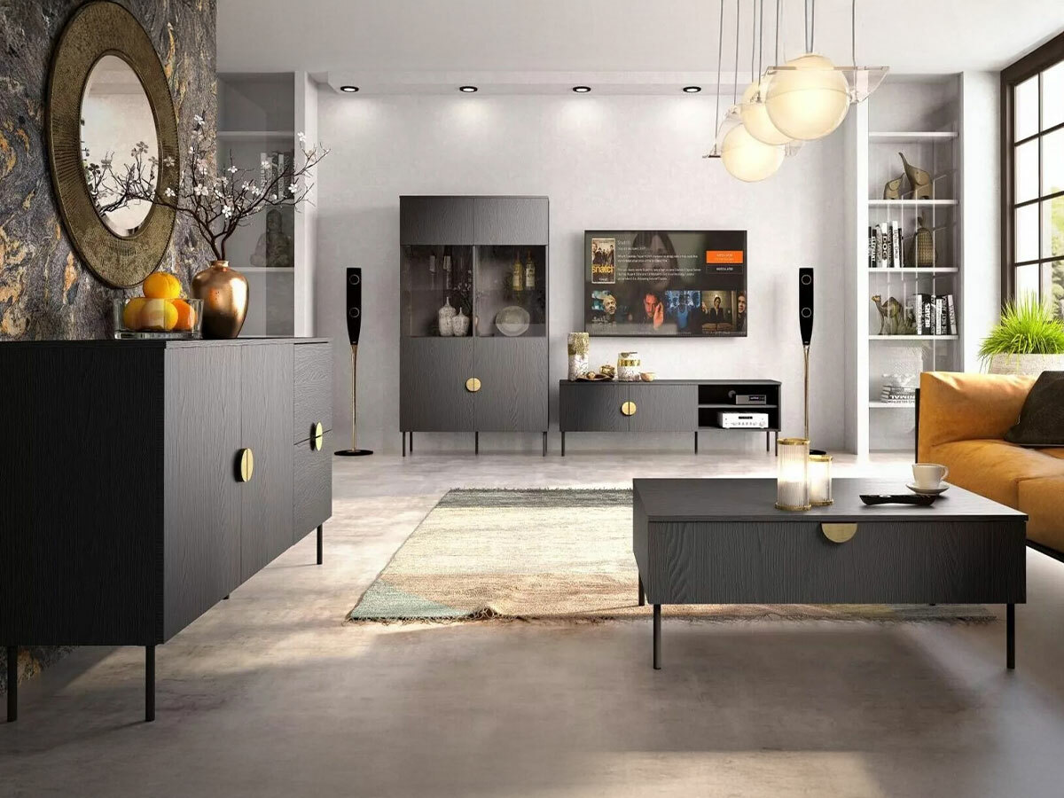 Komód Morsono 100 (Fekete)