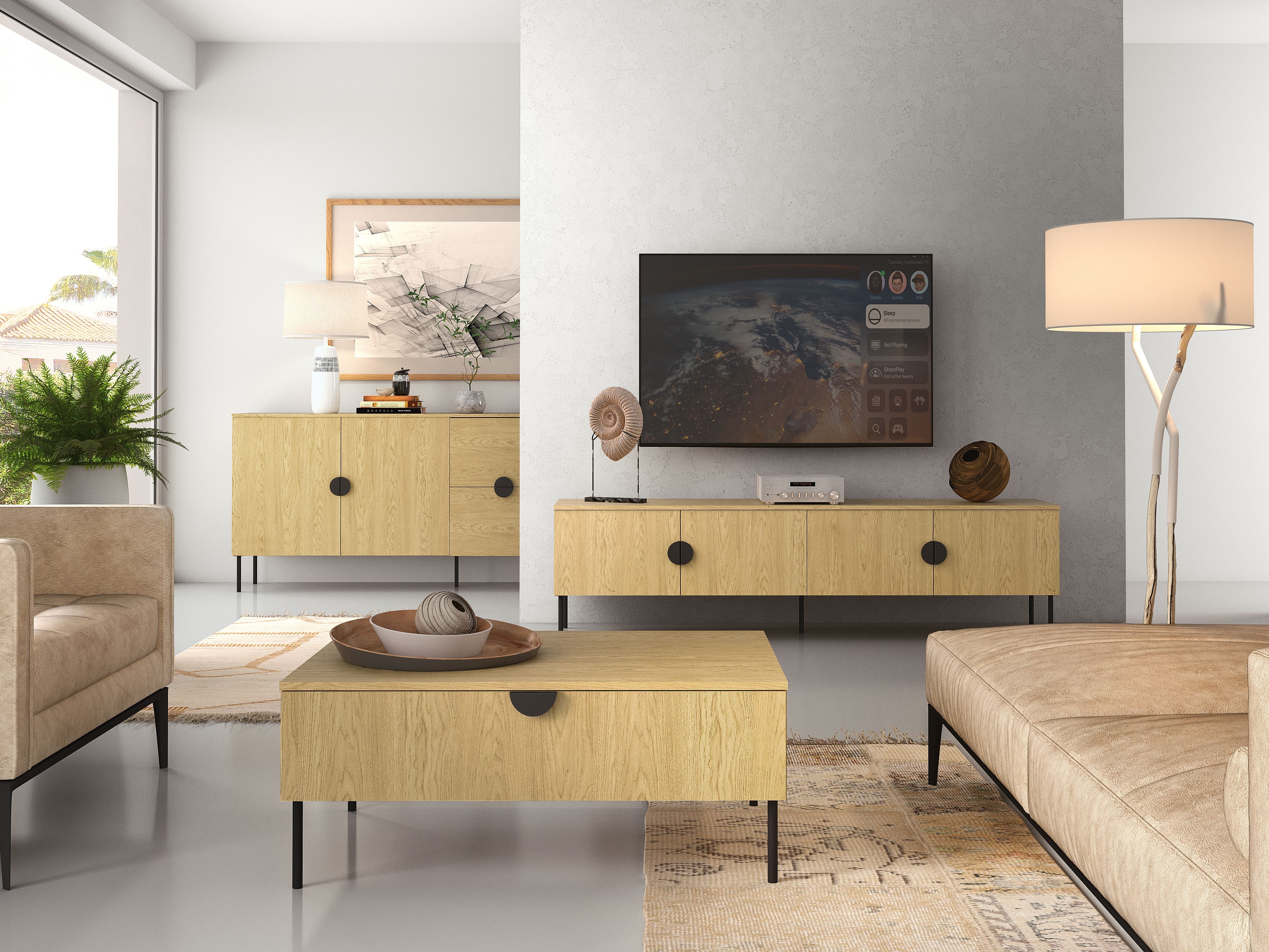 TV-állvány Morsono 103 (Tölgy)