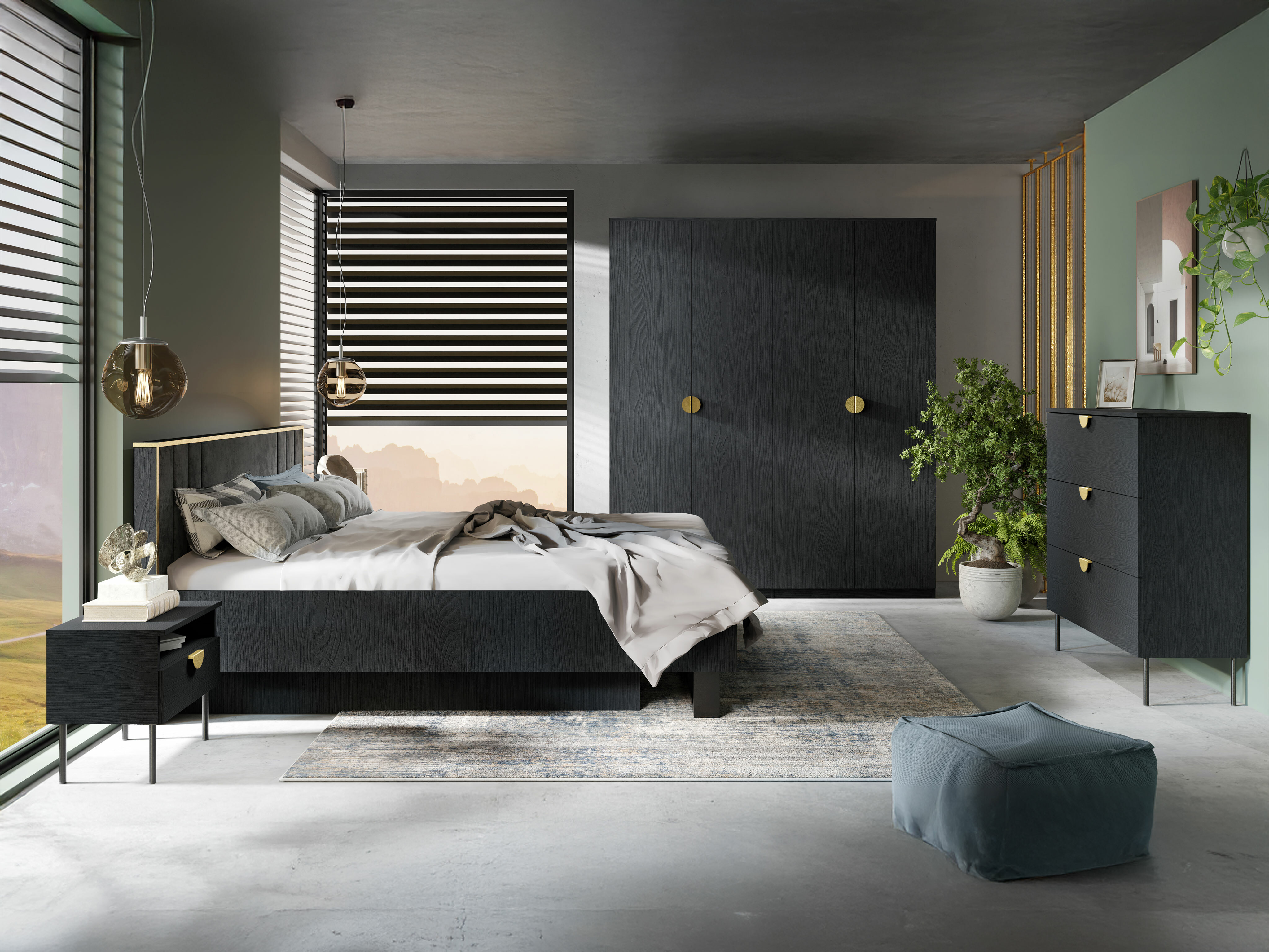 Éjjeliszekrény szett Morsono 108