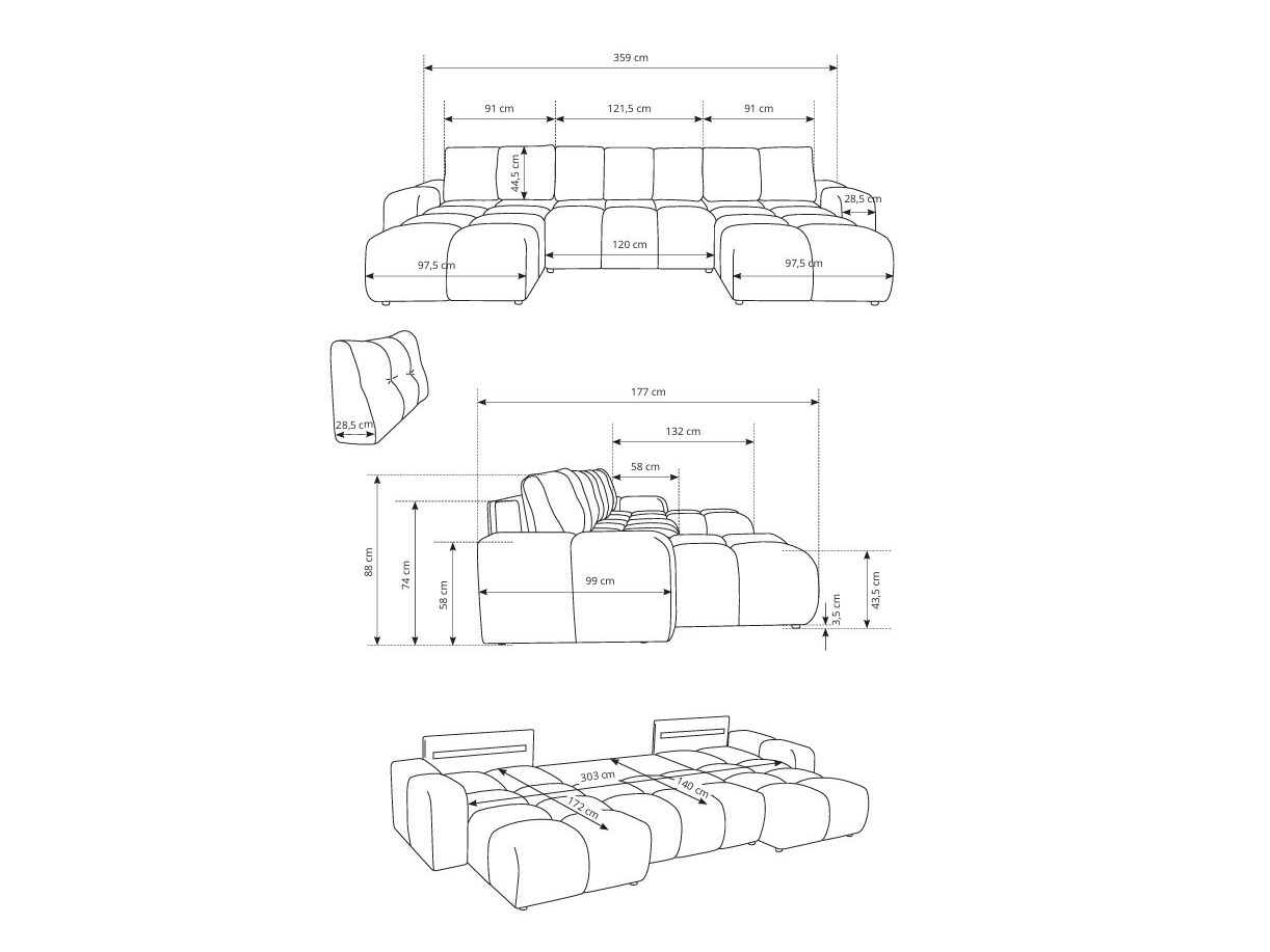 Sarokkanapé Kingston 198 (Curio 60)