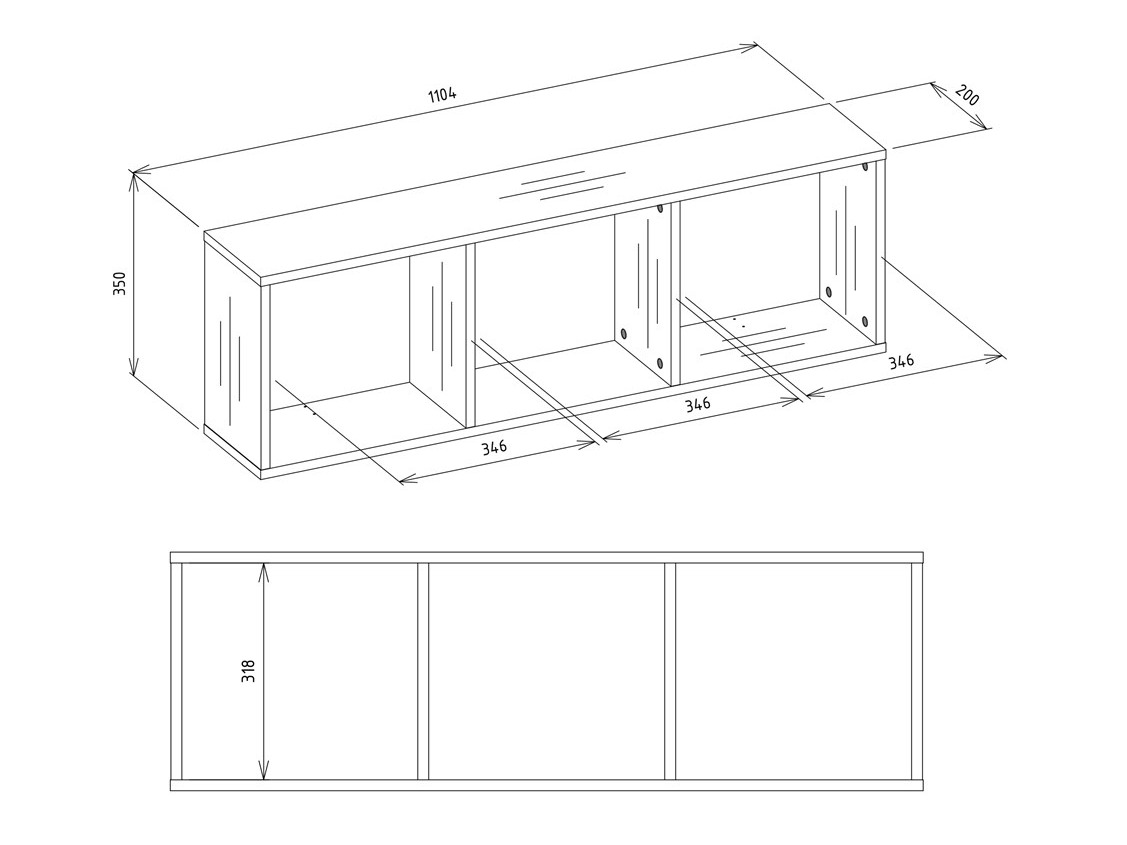 Fali polc Mandeville 336