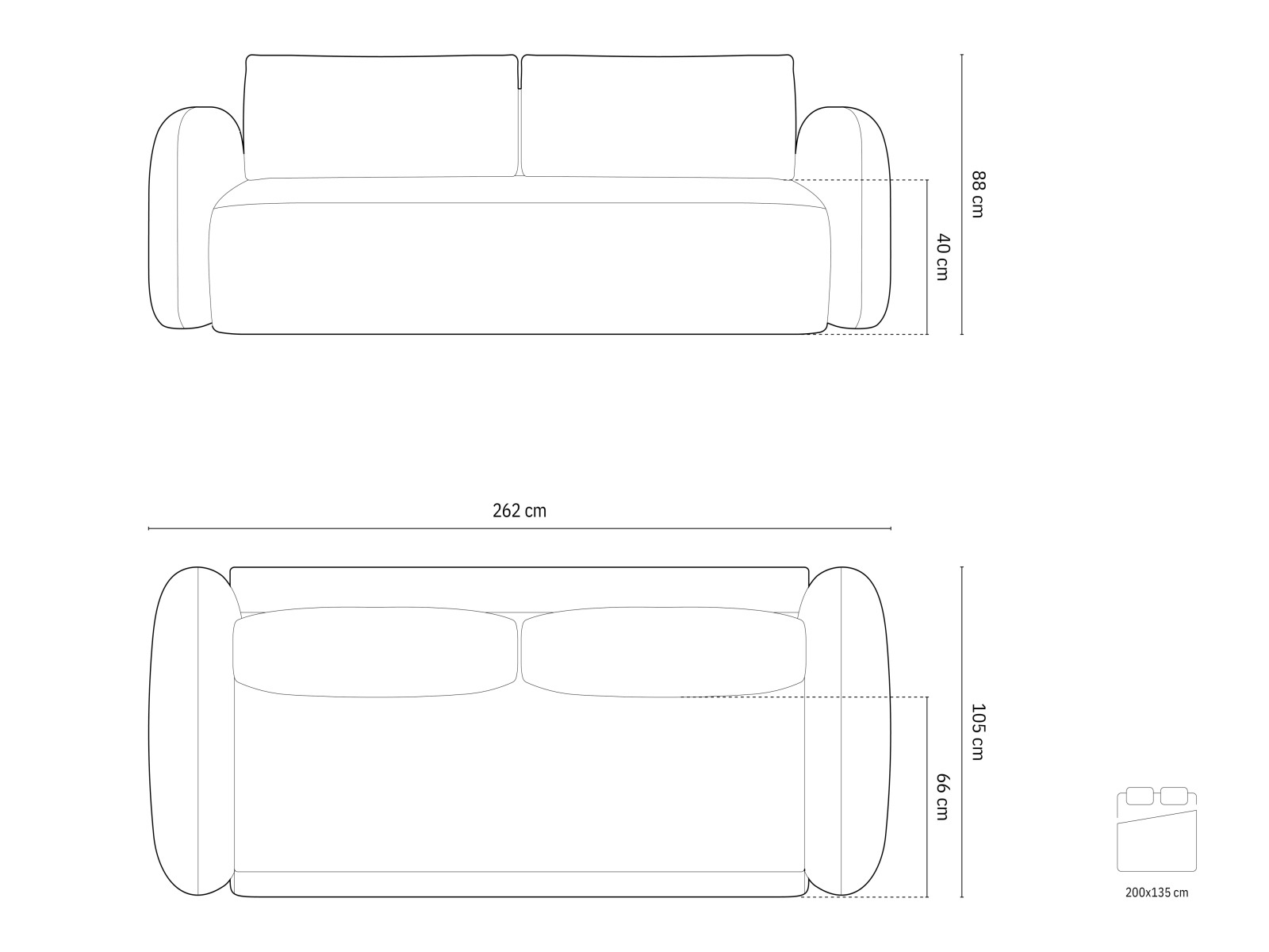 Kanapéágy Franklin 206 (Magic Velvet 2240)