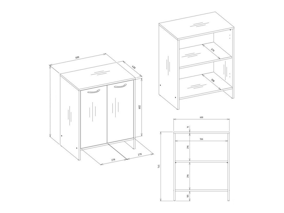 Mosdó alatti álló szekrény Servou 104