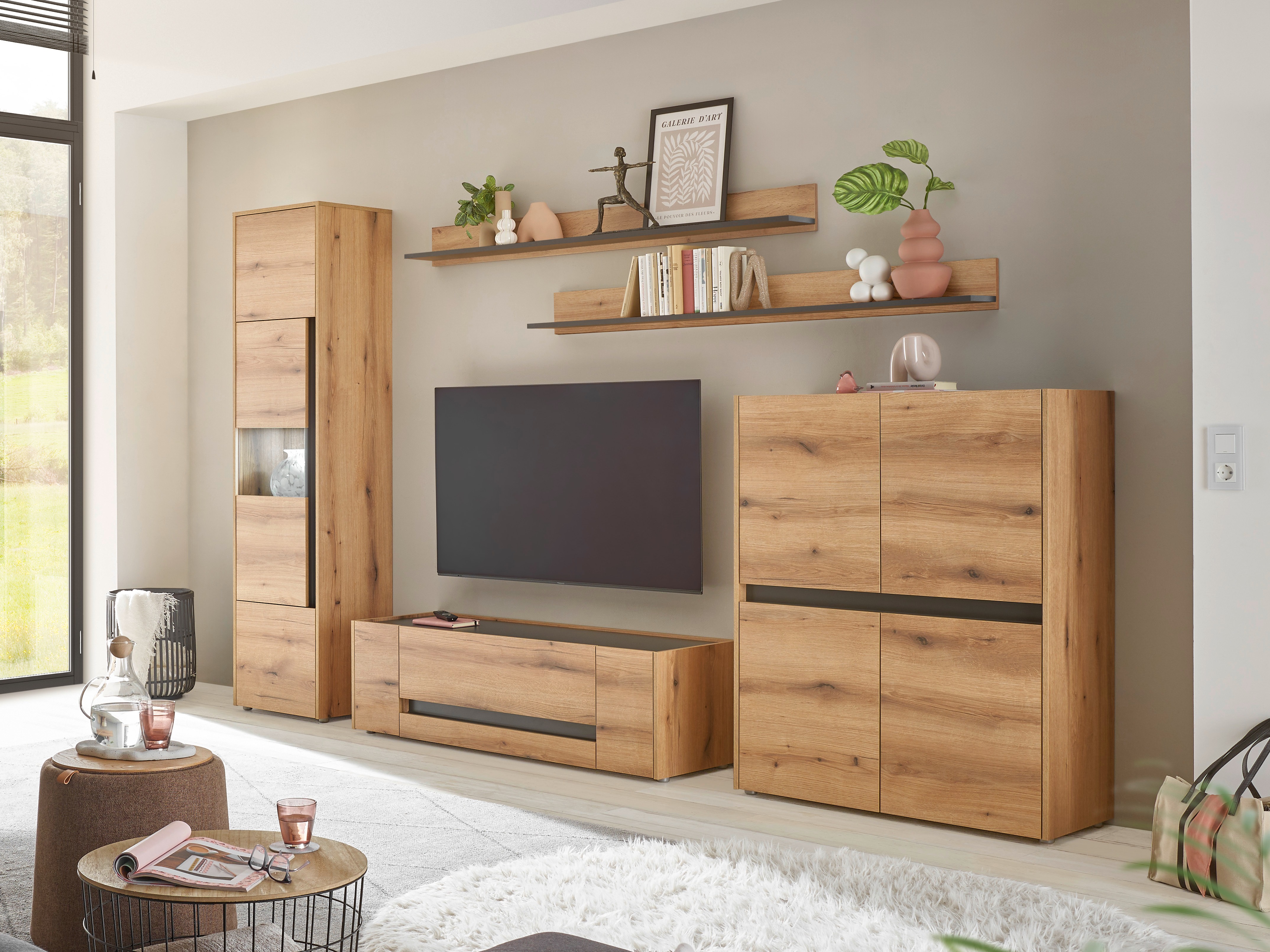 Polc Elbsori 126 (Tölgy + Antracit)