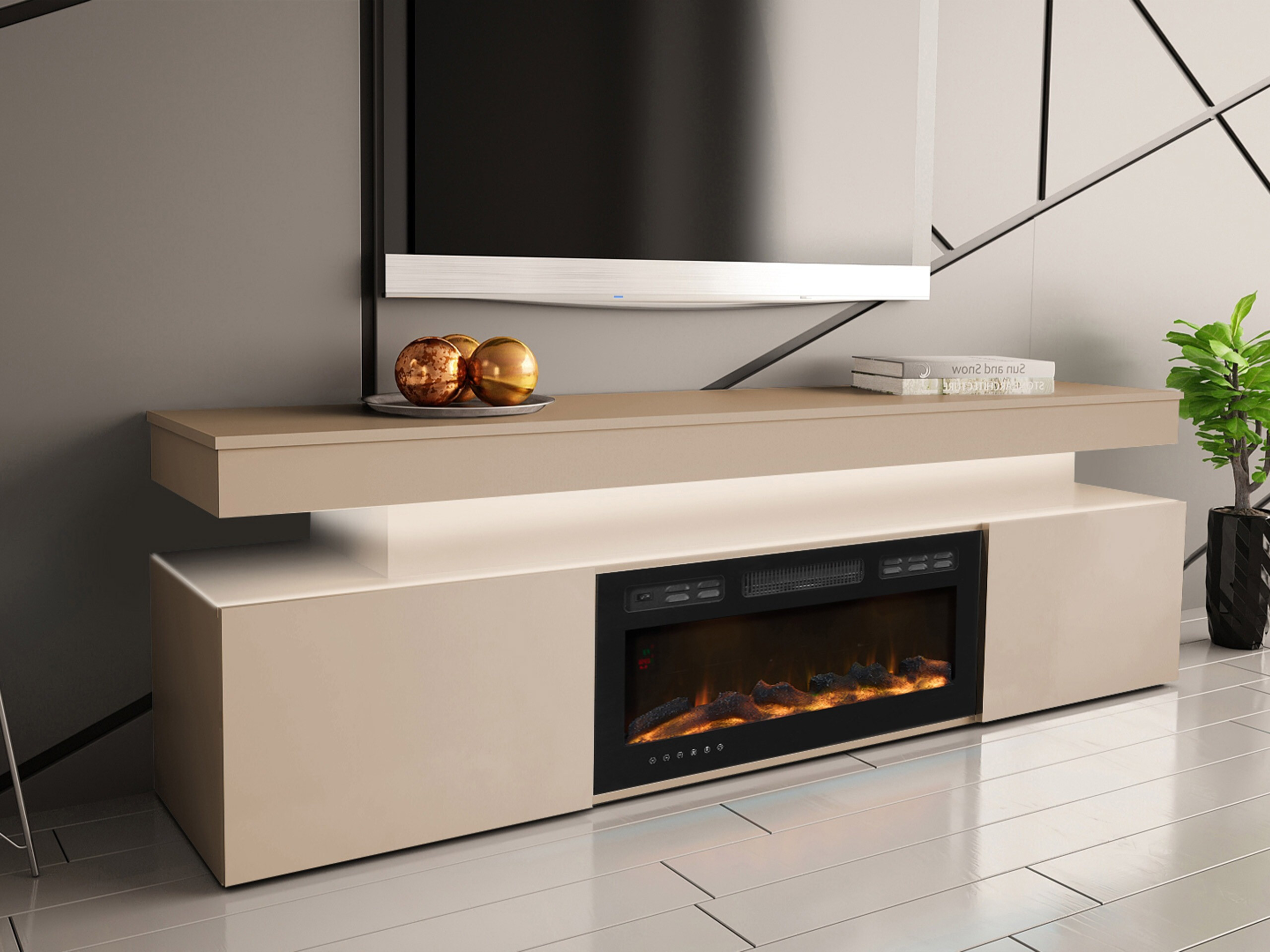 TV-állvány Monfero 104 (Világosbarna)