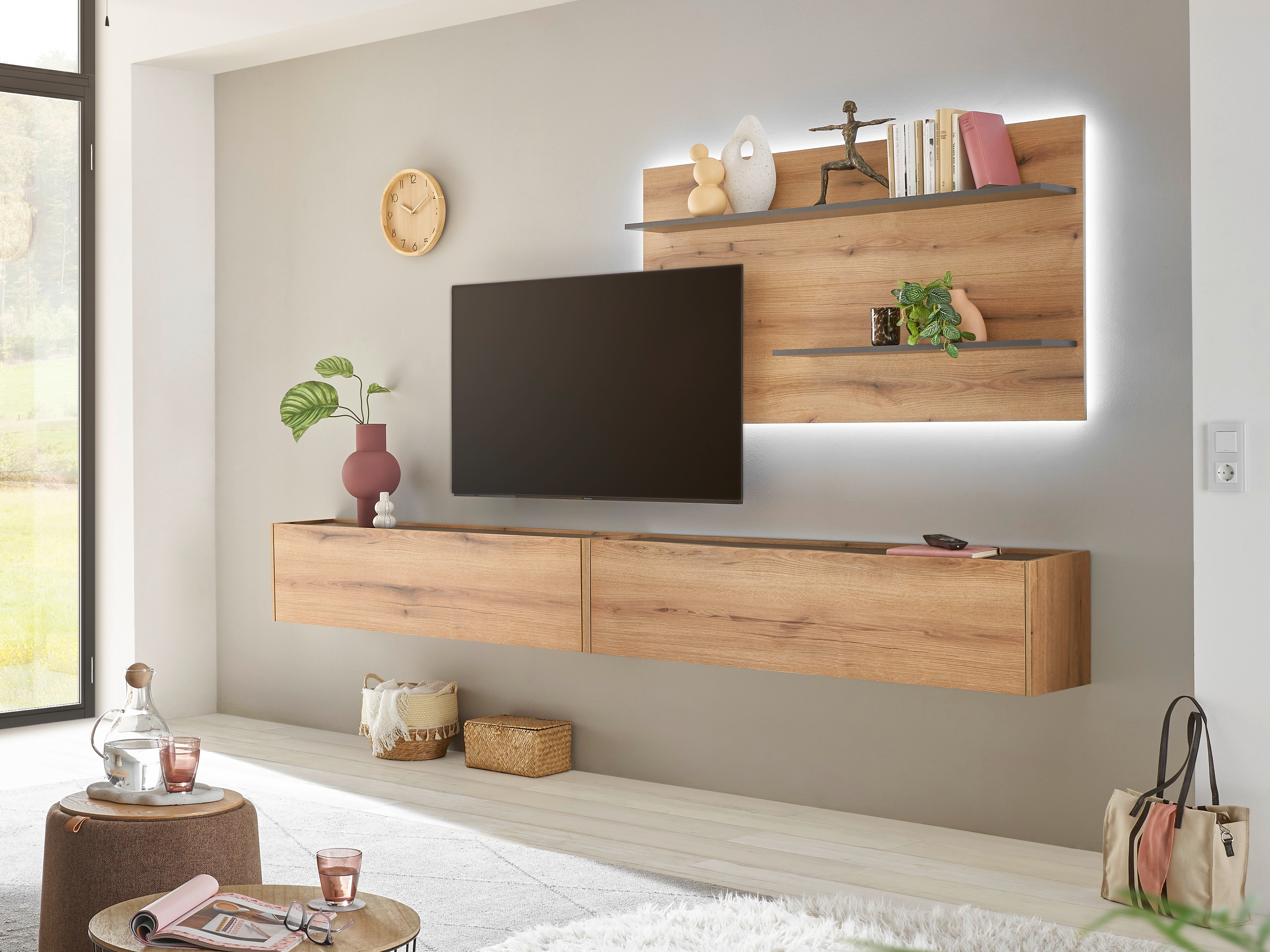 Nappali szett Elbsori 120 (Tölgy + Kasmír)