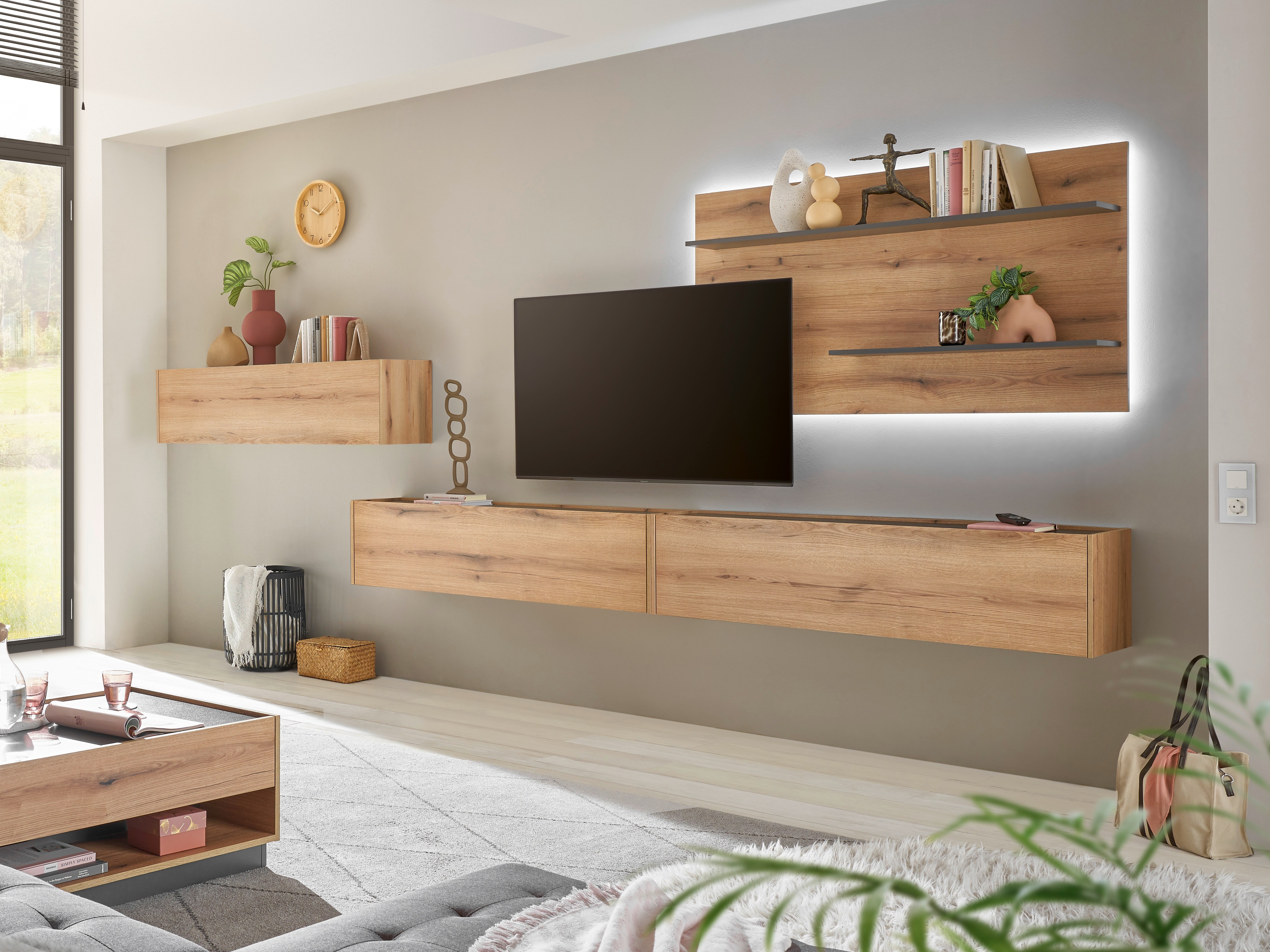 Nappali szett Elbsori 121 (Tölgy + Antracit)