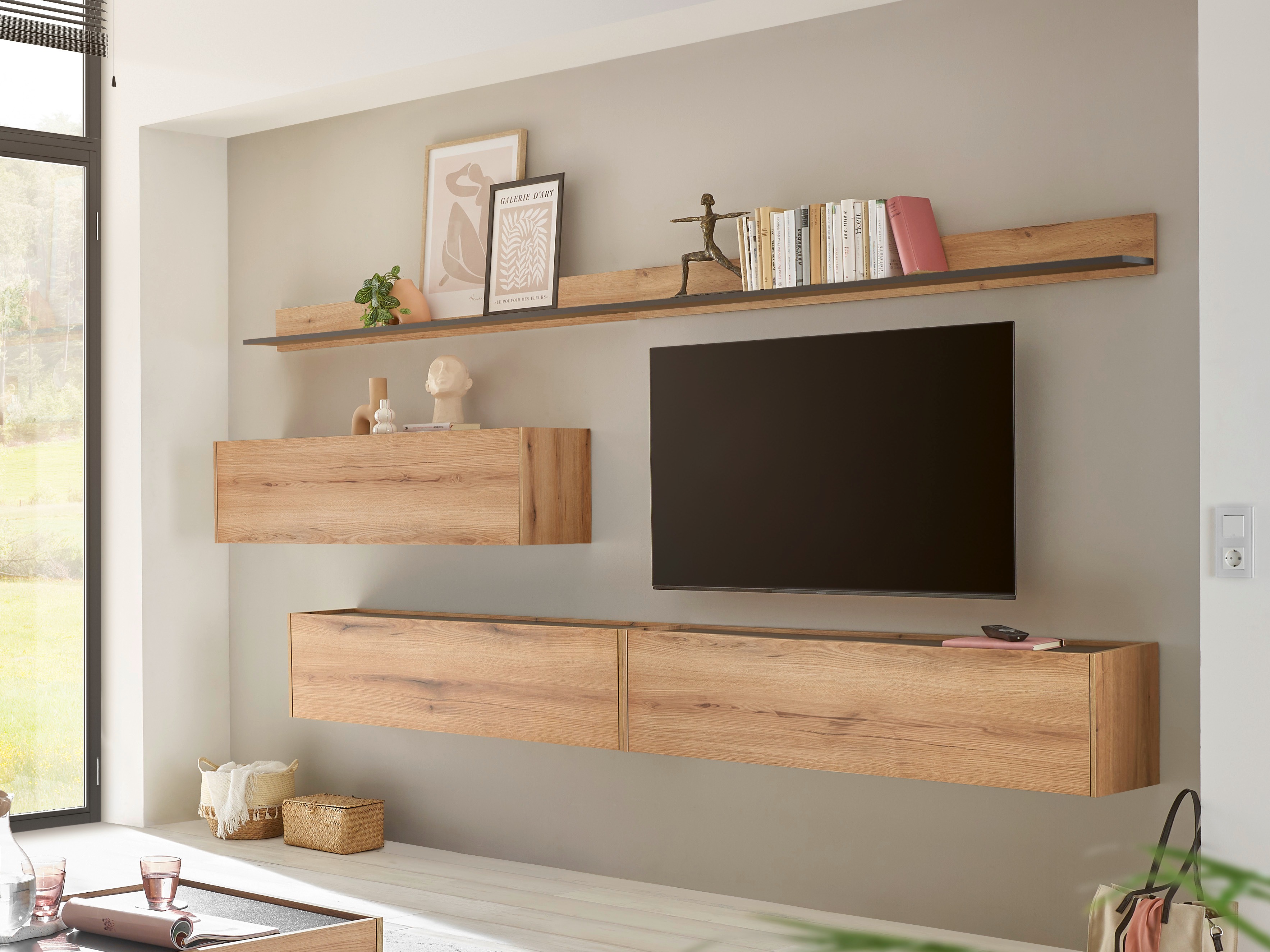 Nappali szett Elbsori 142 (Tölgy + Antracit)