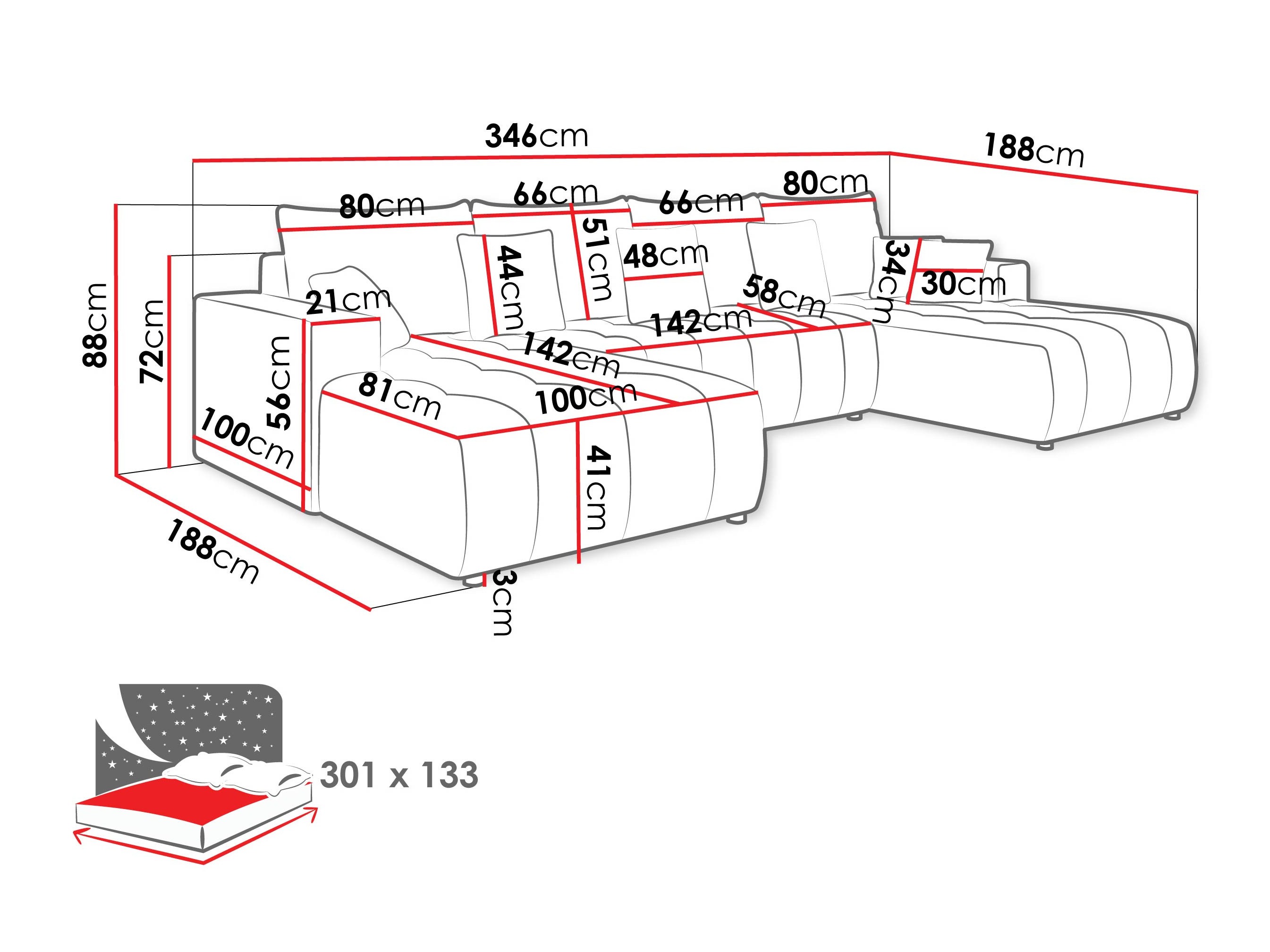 Sarokkanapé Bountiful 105 (Velo 623)