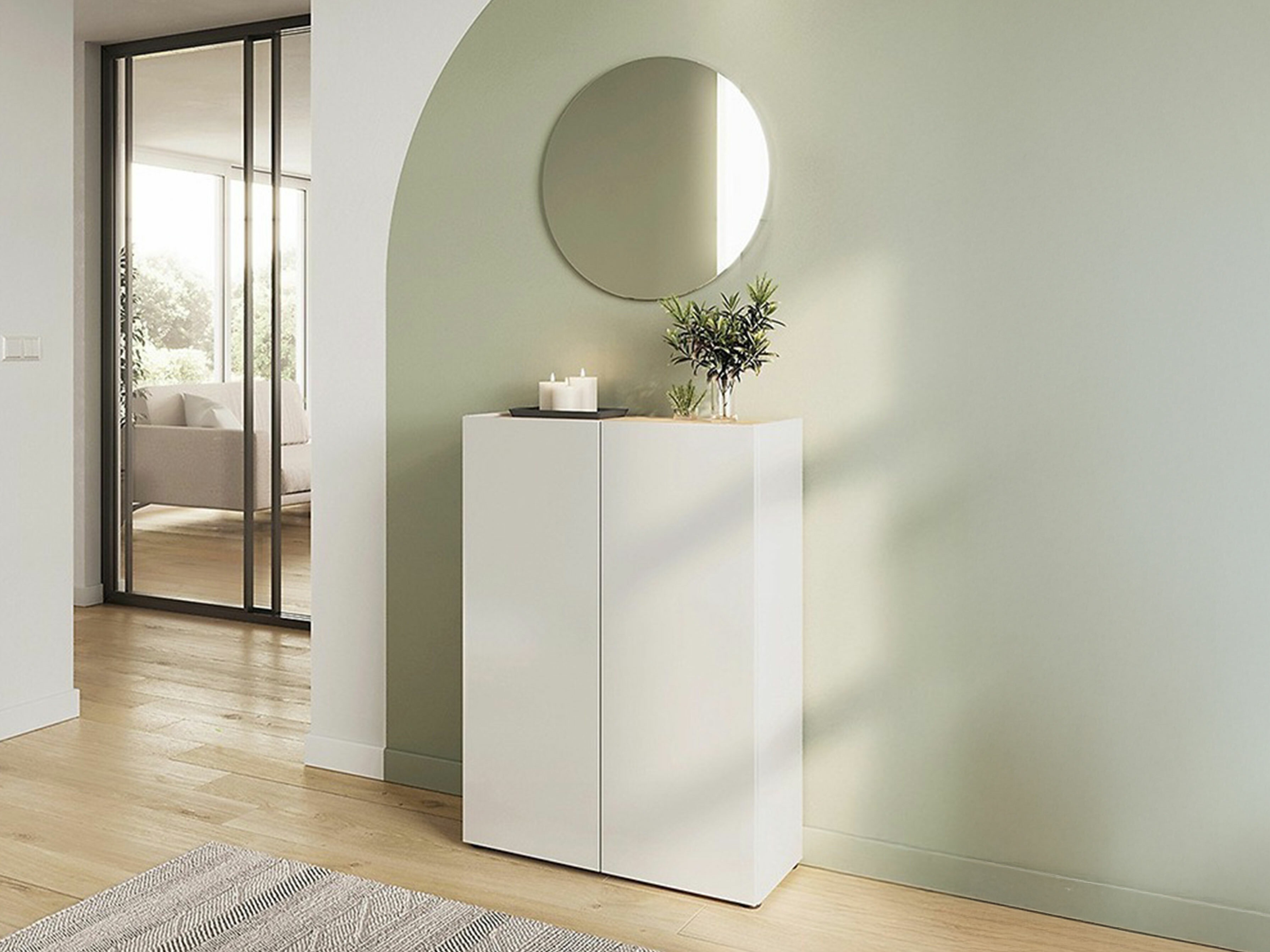 Előszoba garnitúra Lircamu 105 (Fehér)