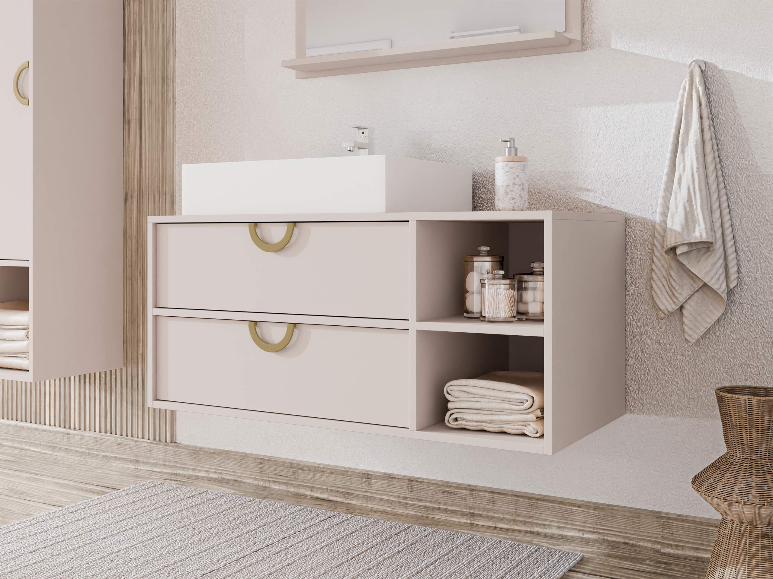 Fali szekrény mosdónak Sodalis (Kasmír)