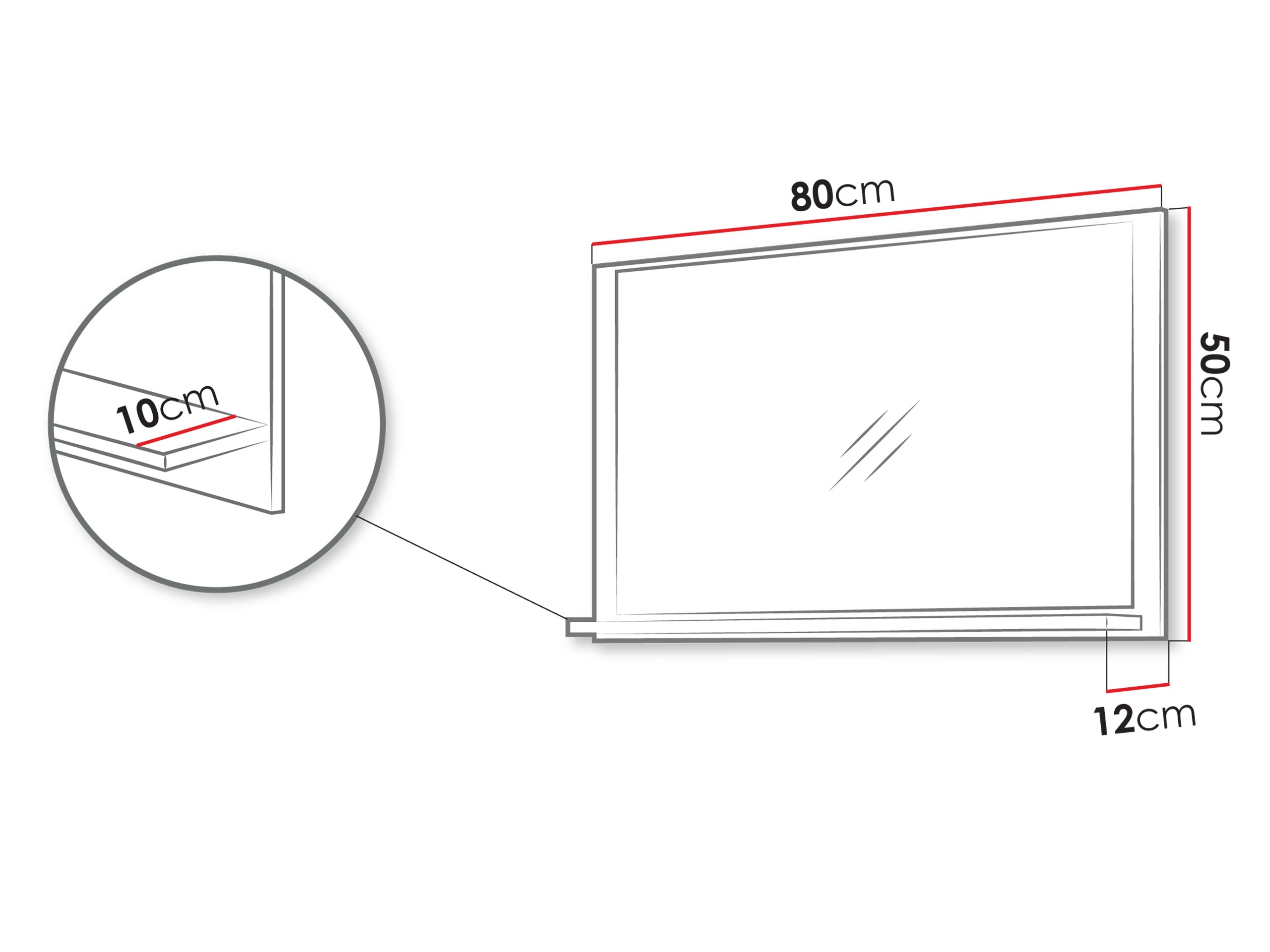Fürdőszoba tükör Providence 195 (Kasmír)