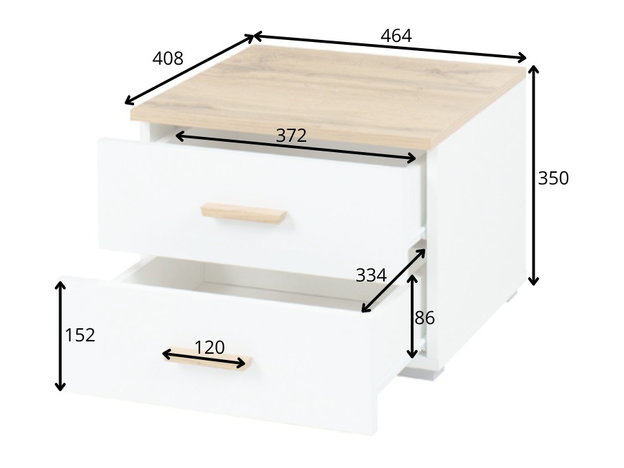 Éjjeliszekrény szett Ophnue 101
