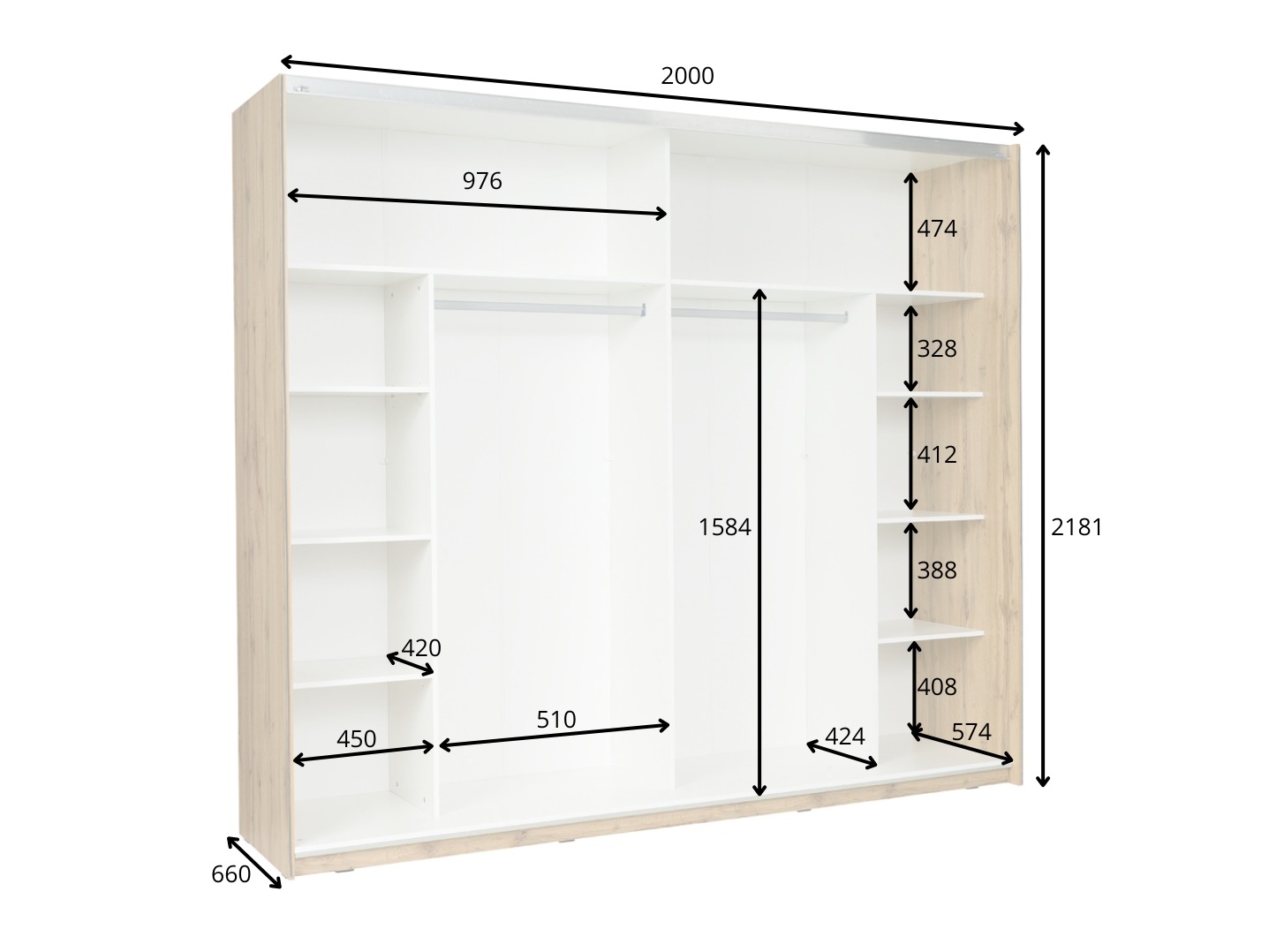 Gardróbszekrény Ophnue 102