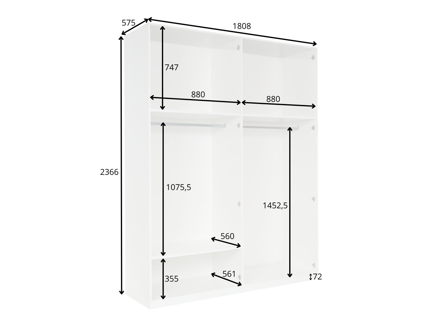 Gardróbszekrény Elmsonu 102