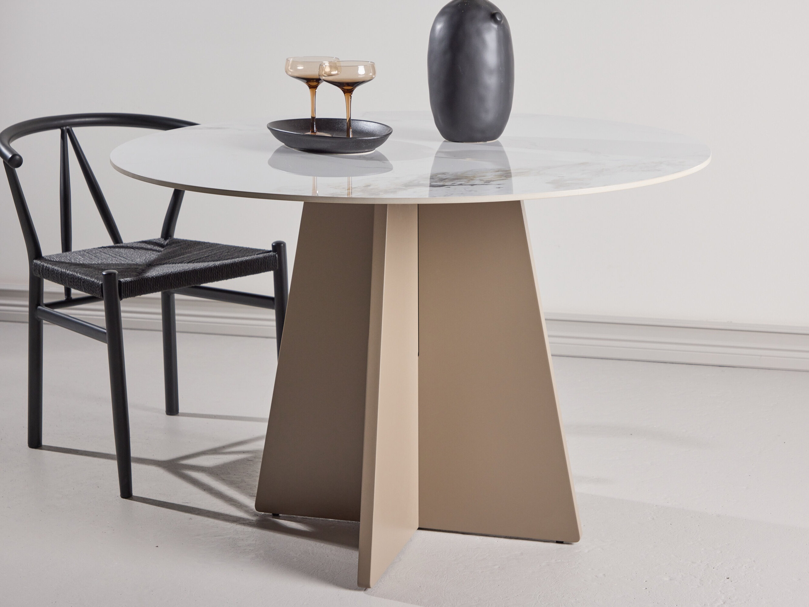 Asztal Dallas 4451 (Fehér márvány + Bézs)