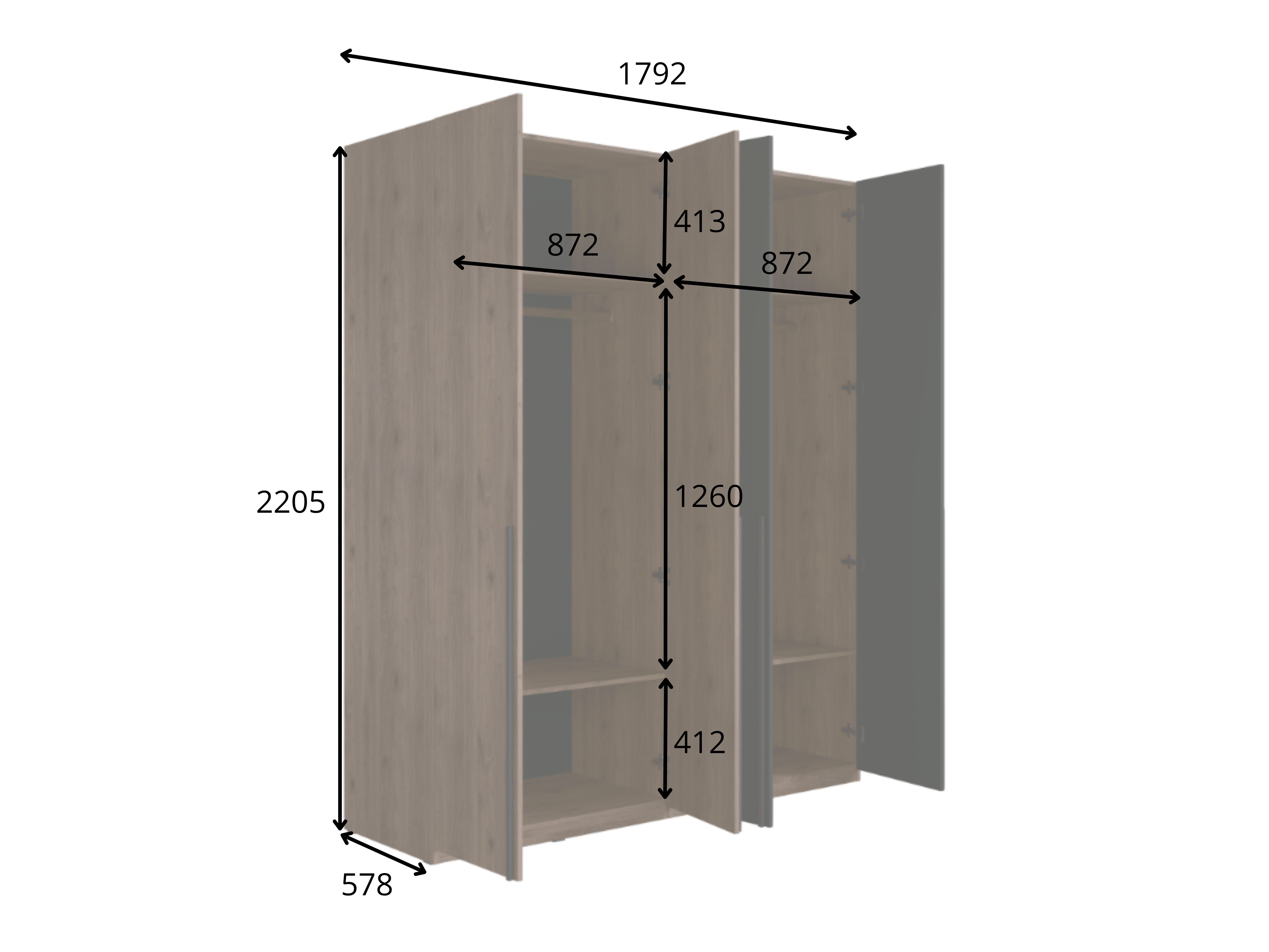 Gardróbszekrény Baytown 115