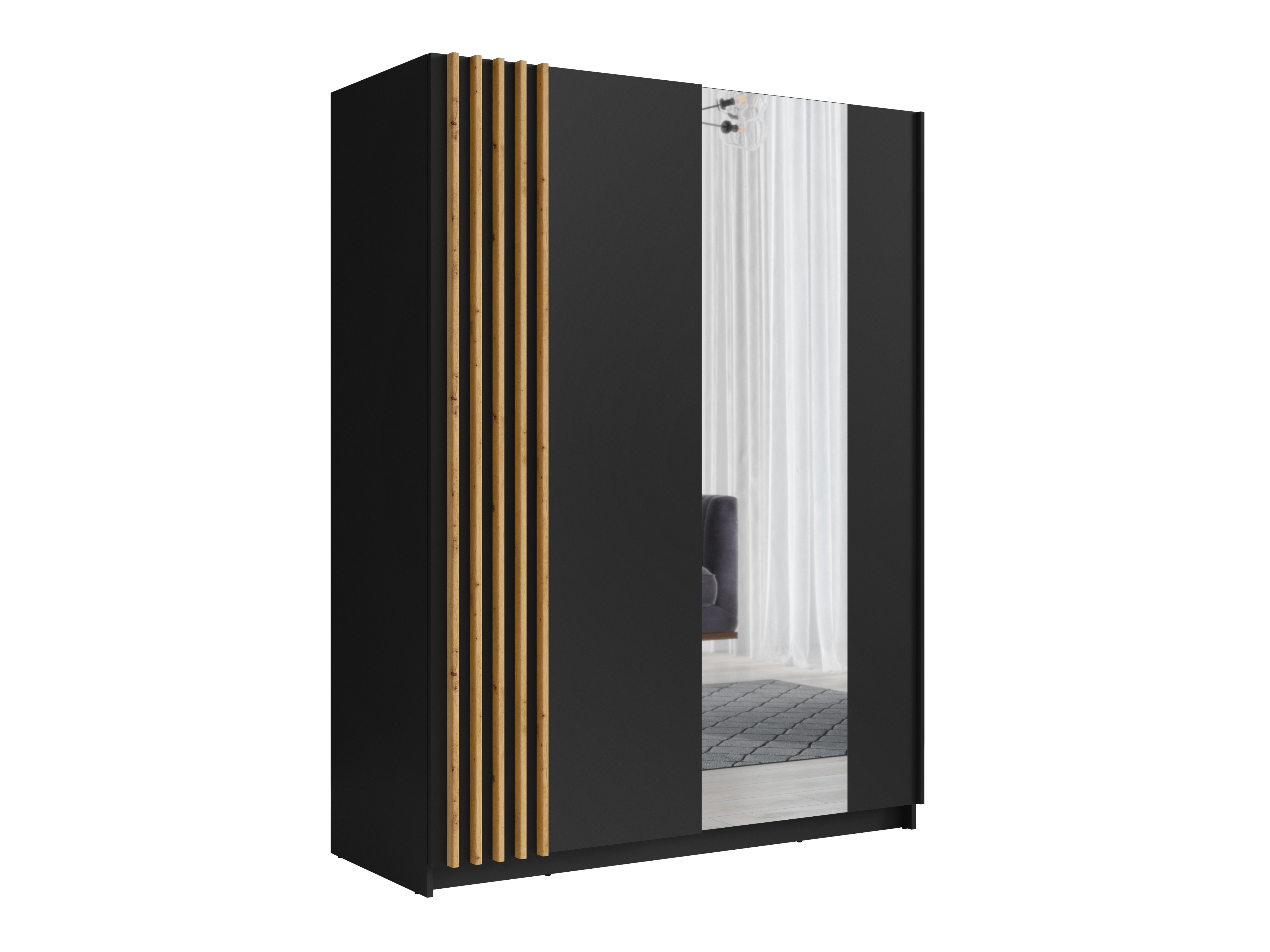 Gardróbszekrény Baytown 117 (Fekete)