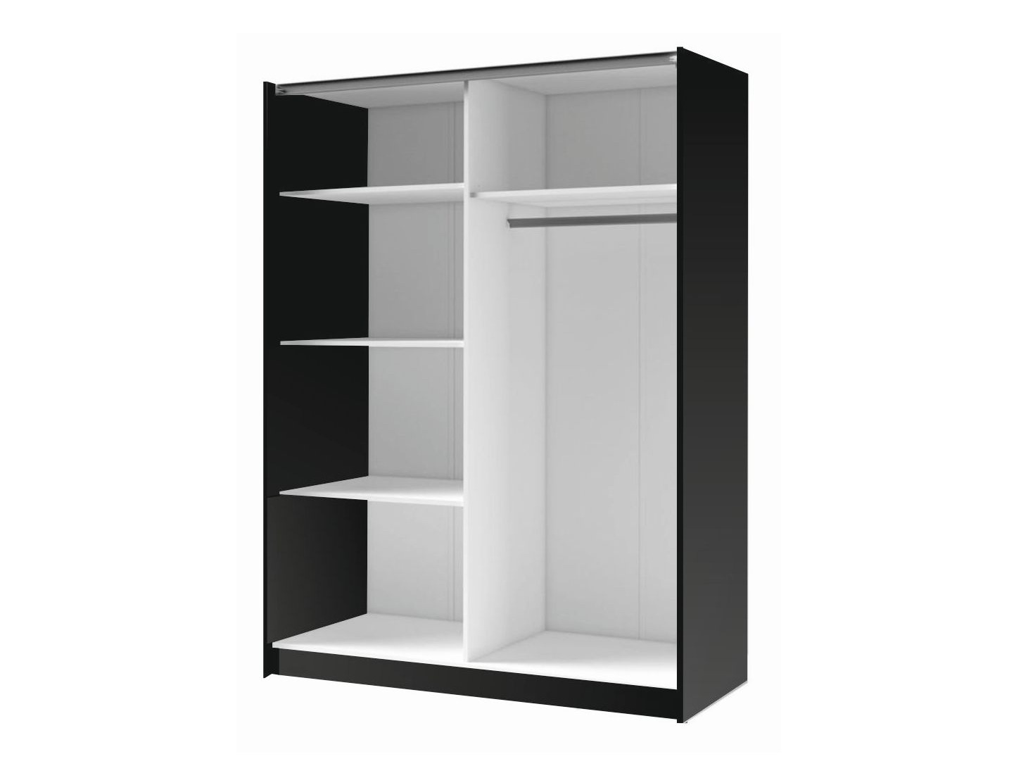 Gardróbszekrény Baytown 117 (Fekete)