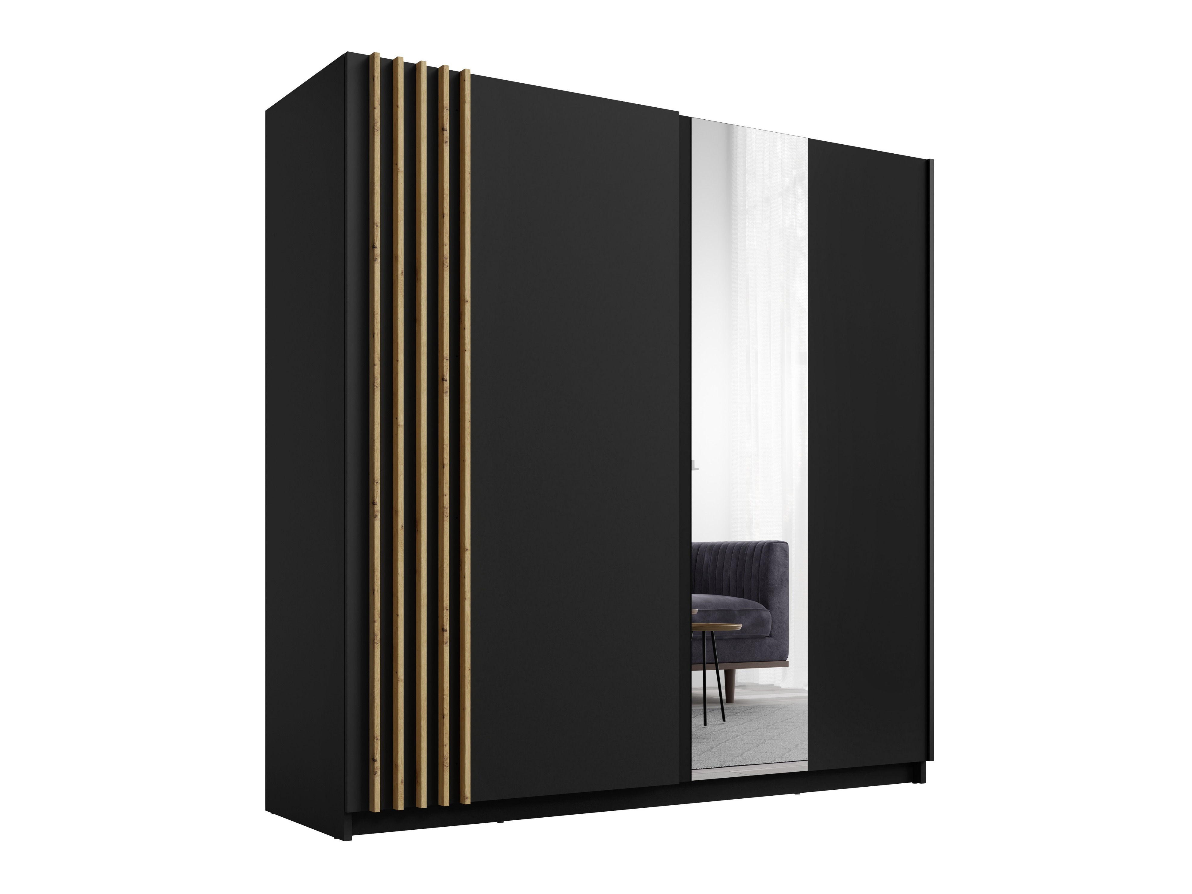 Gardróbszekrény Baytown 118 (Fekete)