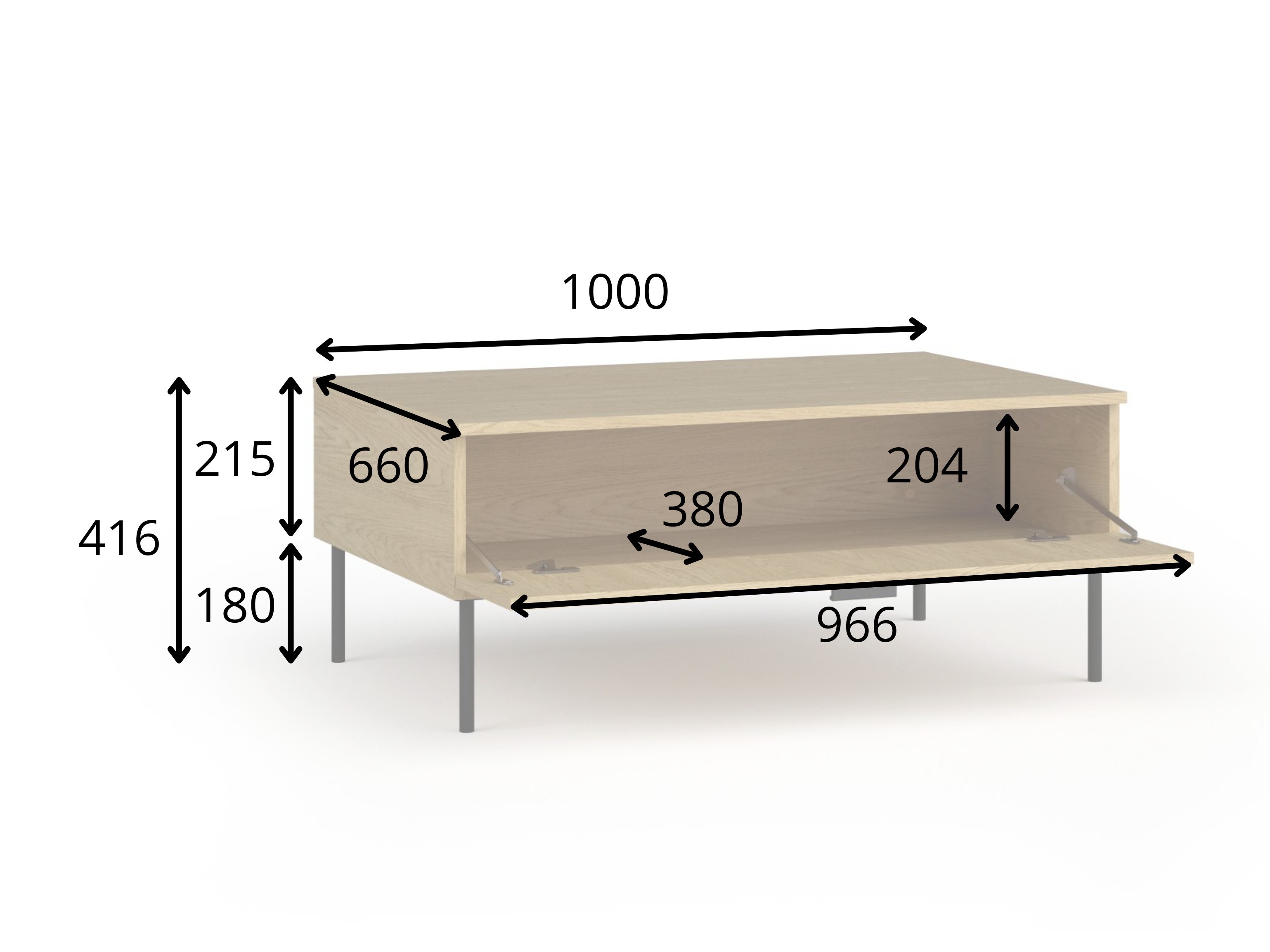 Dohányzóasztal Morsono 101 (Fekete)