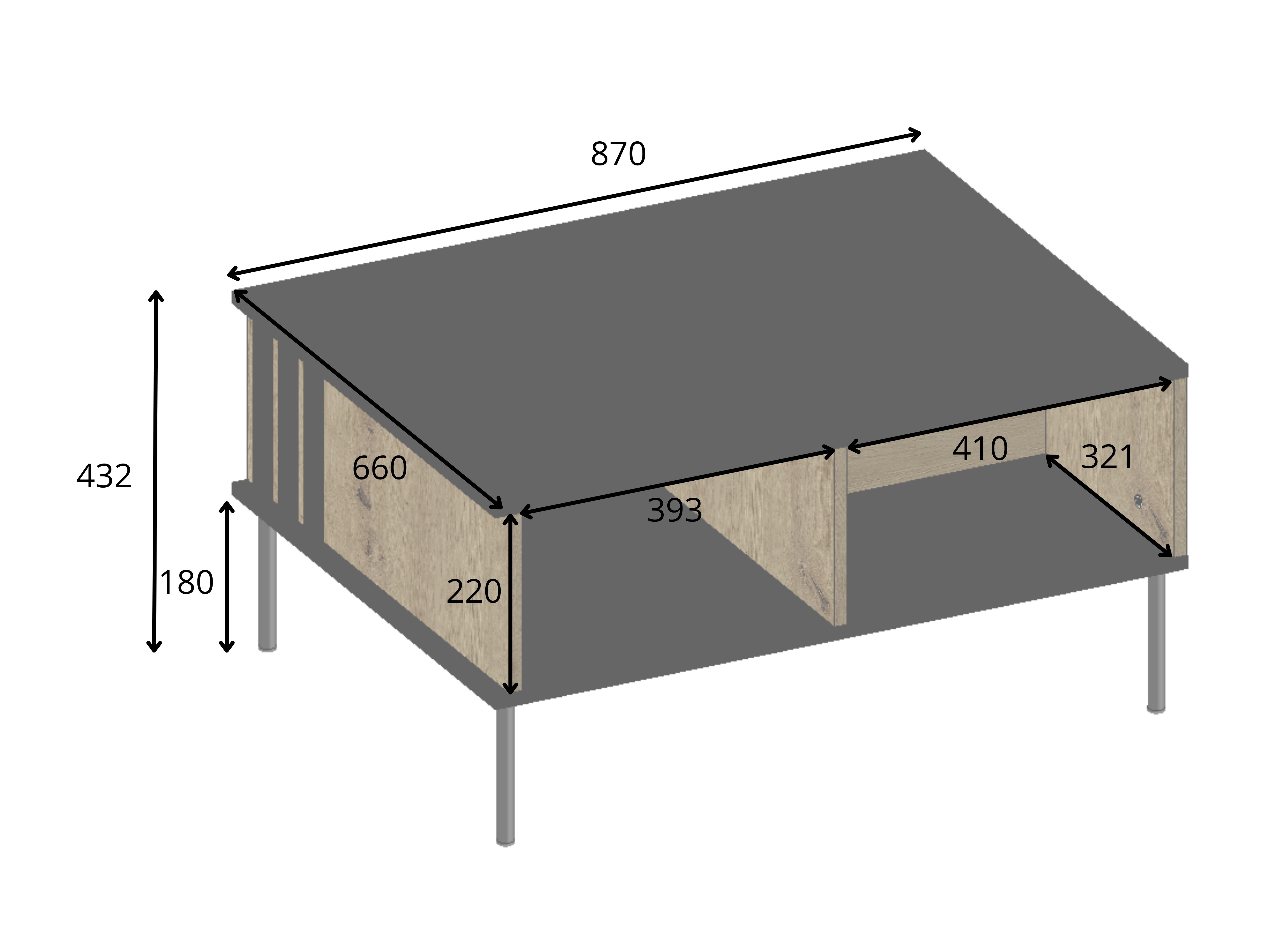 Dohányzóasztal Tivreme 103