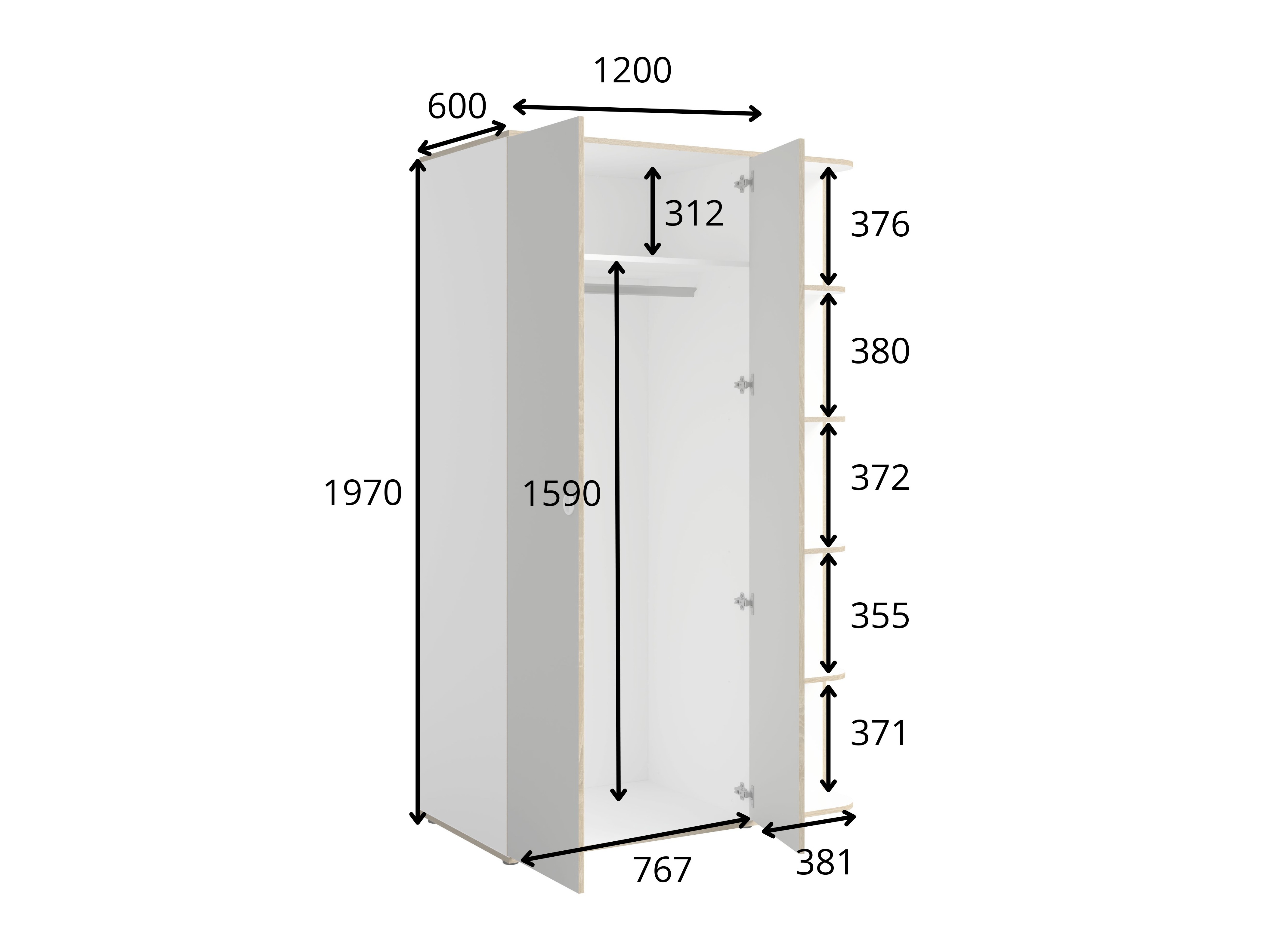 Gardróbszekrény Baytown 104