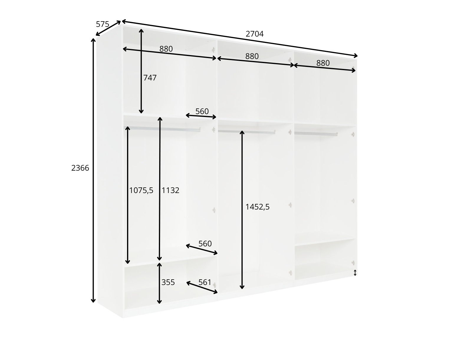 Gardróbszekrény Elmsonu 106