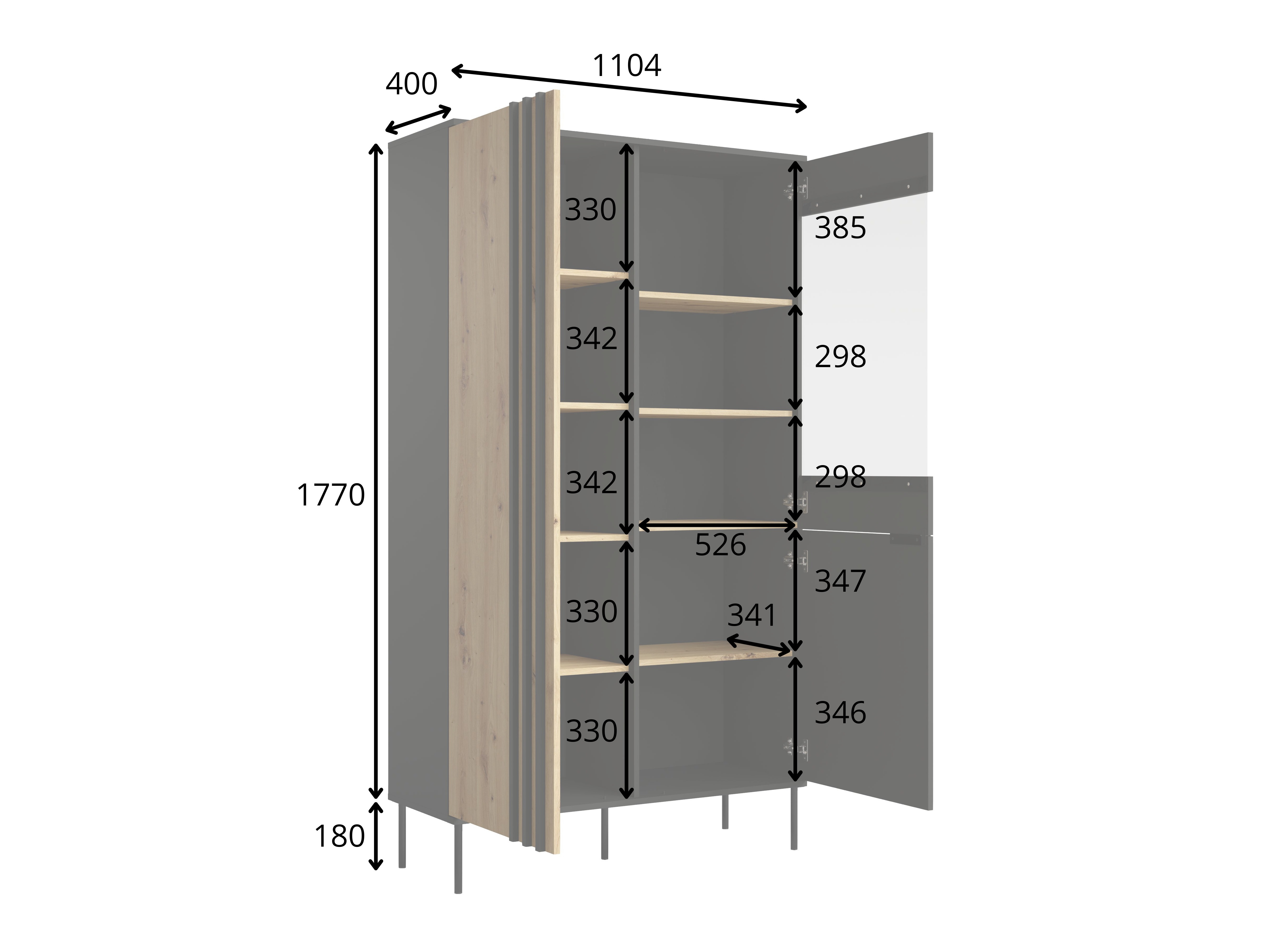 Könyvespolc Tivreme 104