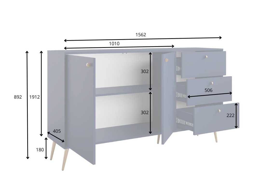 Komód Corcamo 100 (Sötétkék)