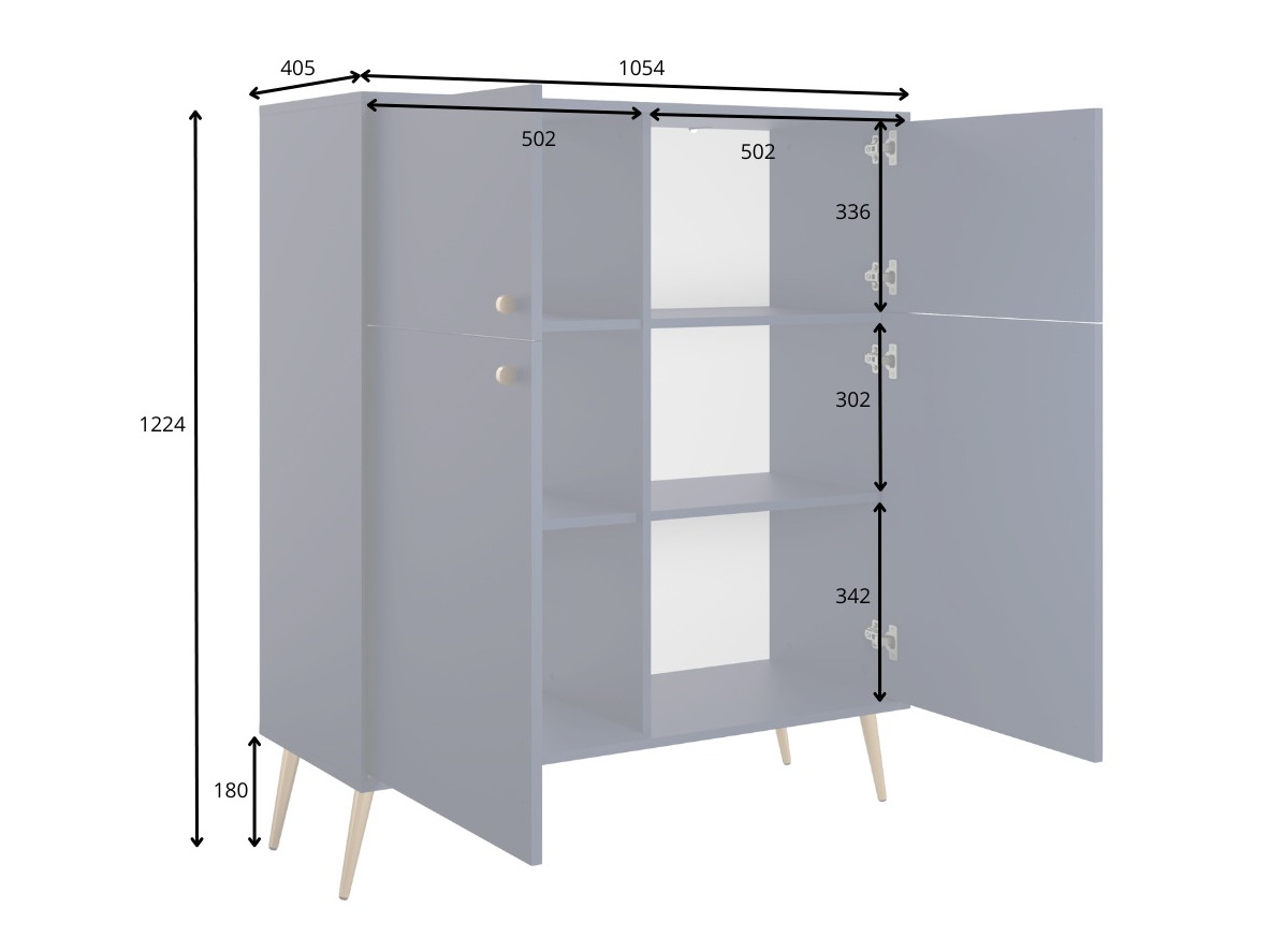 Szekrény Corcamo 107 (Sötétkék)