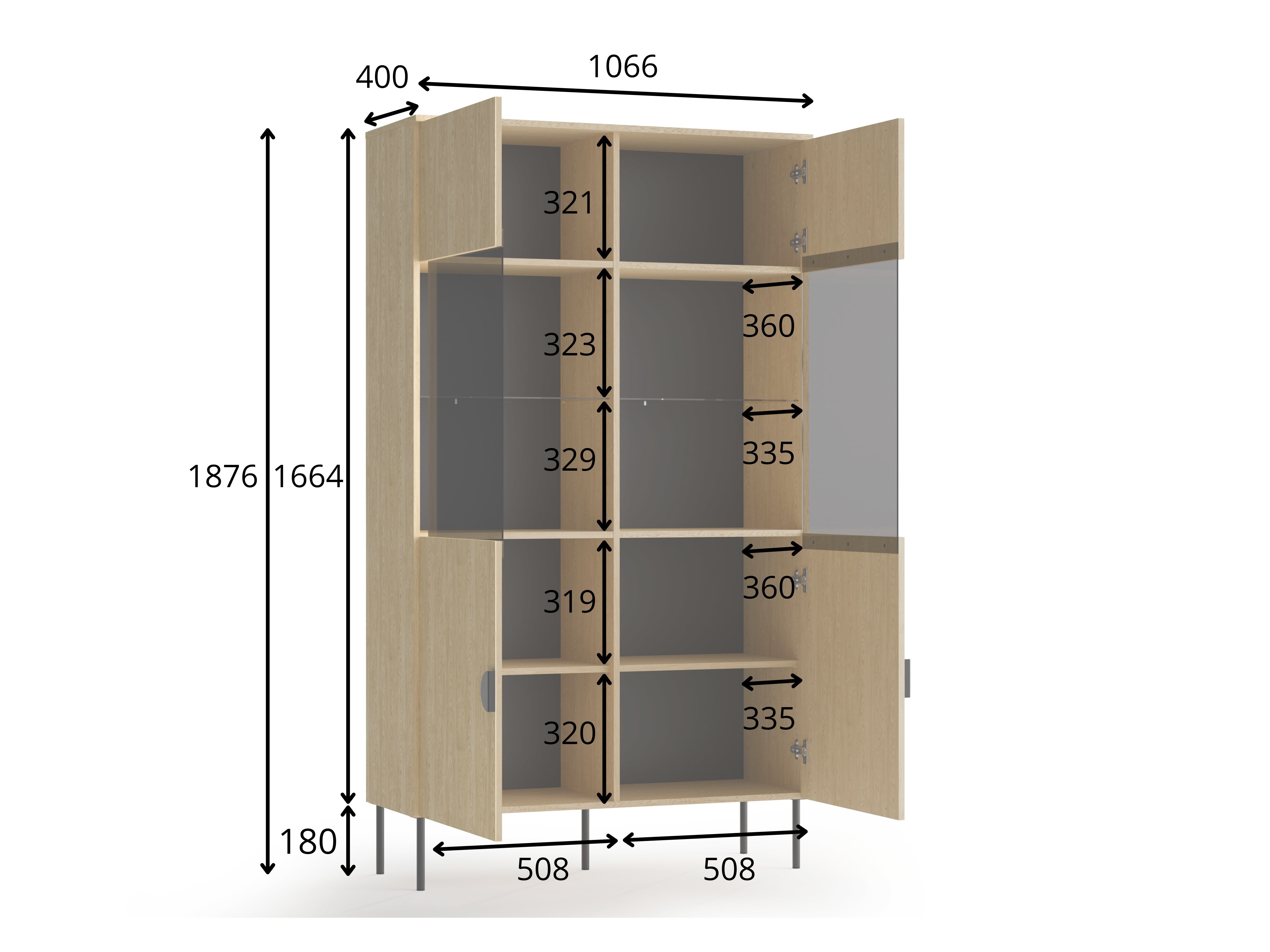 Könyvespolc Morsono 104 (Tölgy)