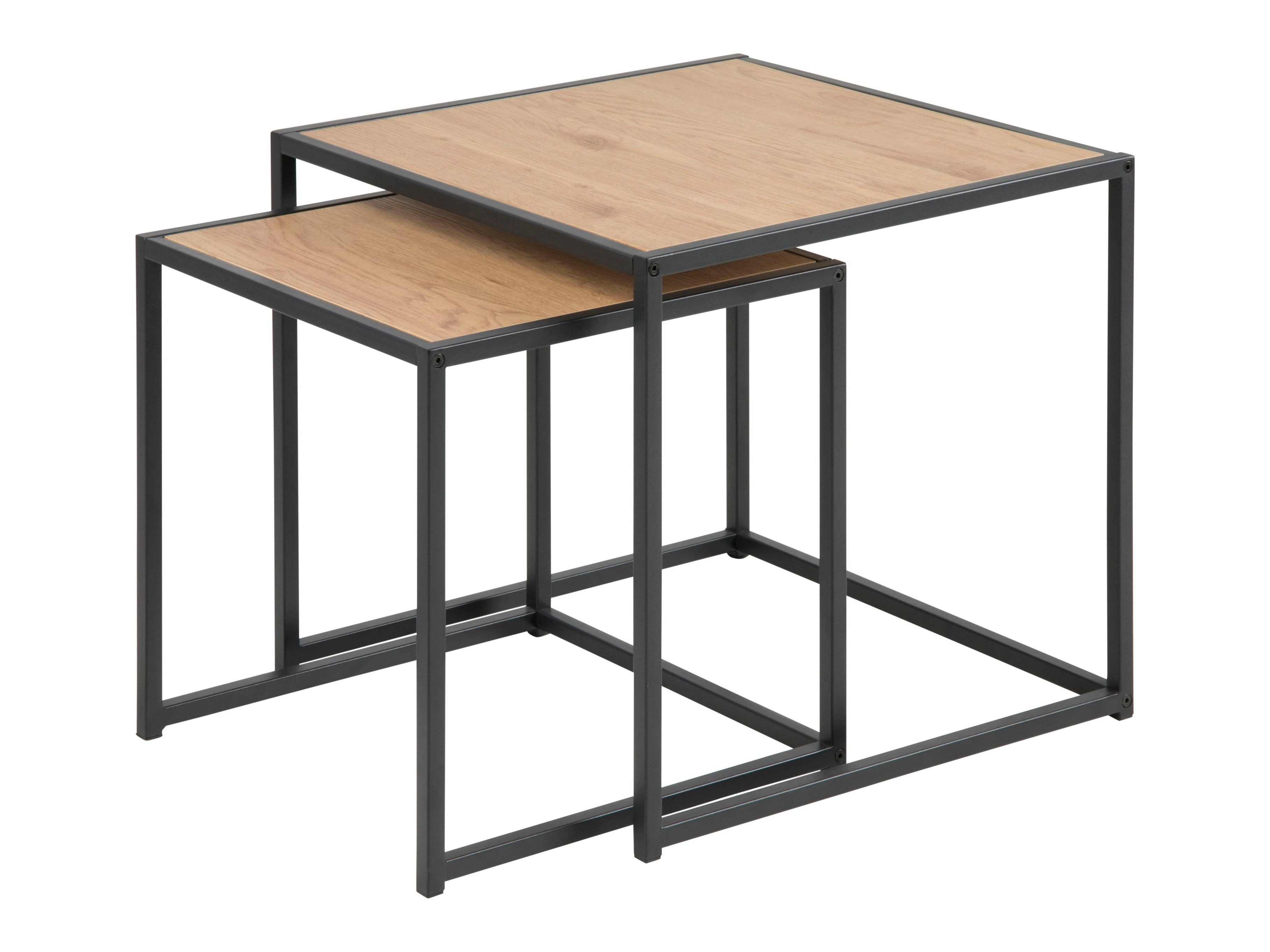 Oldalsó asztalok szett Norsica 461 (Vad tölgy + Fekete)