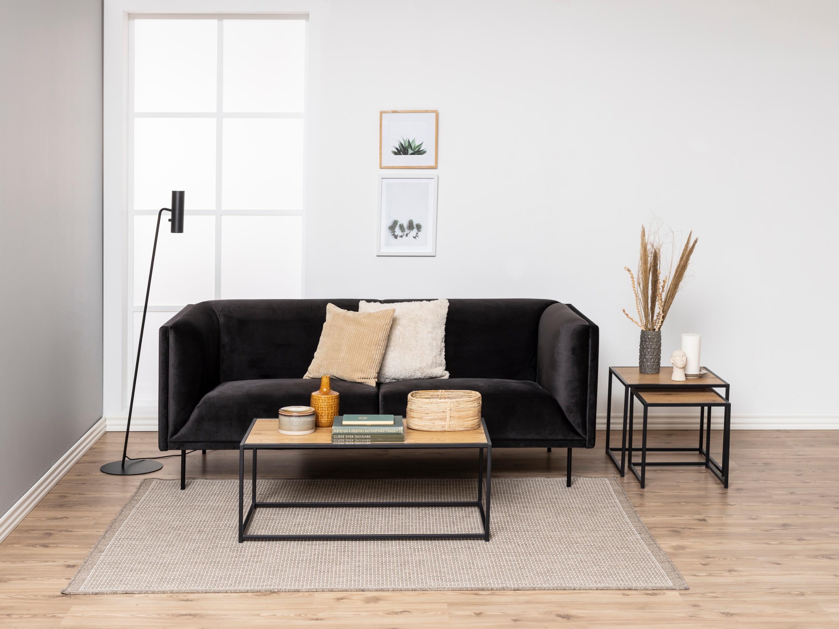 Oldalsó asztalok szett Norsica 461 (Vad tölgy + Fekete)