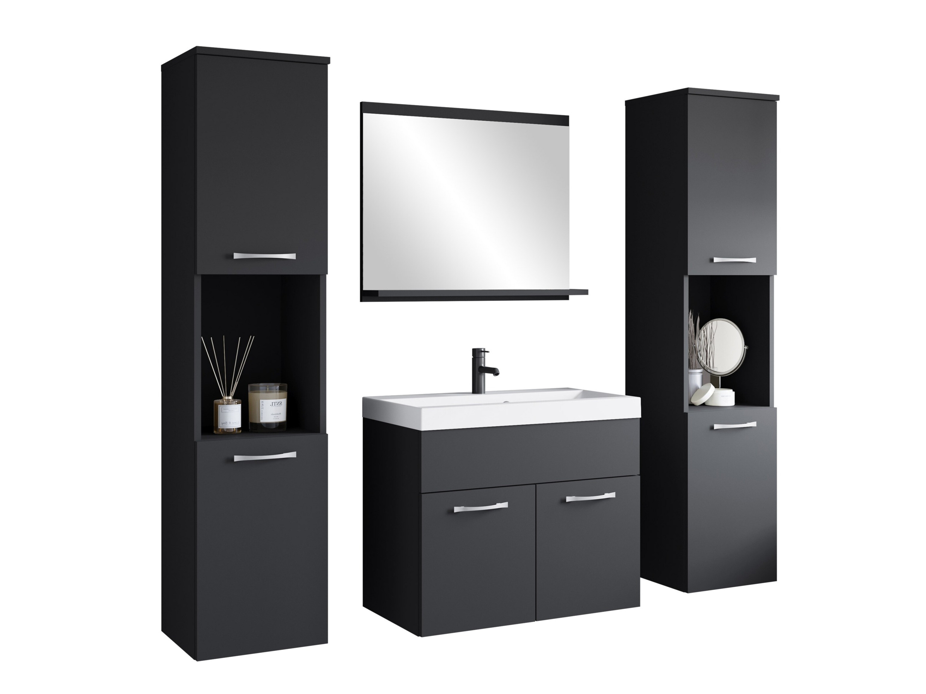 Fürdőszobai garnitúra Sarasota 123 (Grafit)