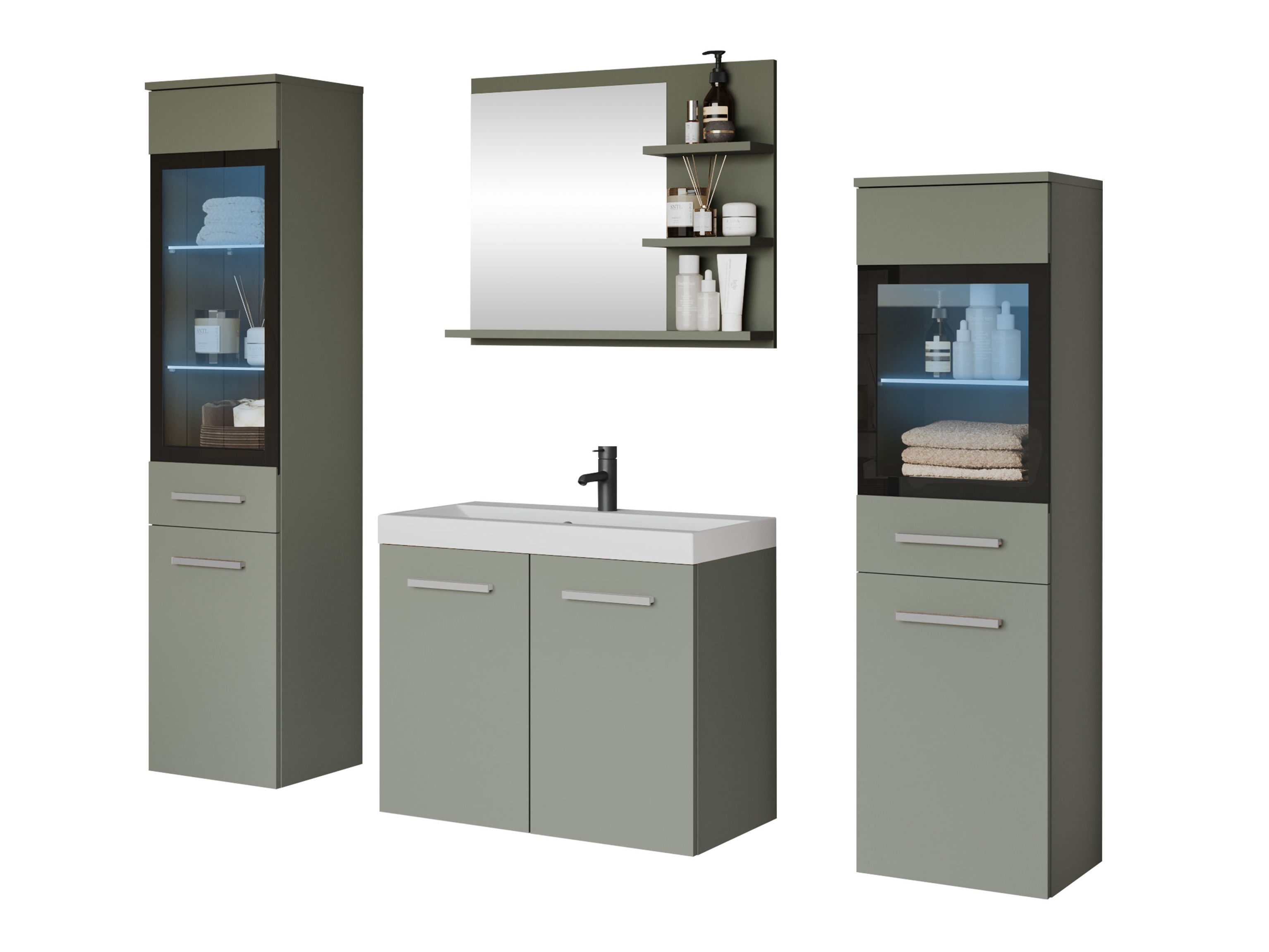Fürdőszobai garnitúra Scientia IV (Poros zöld)