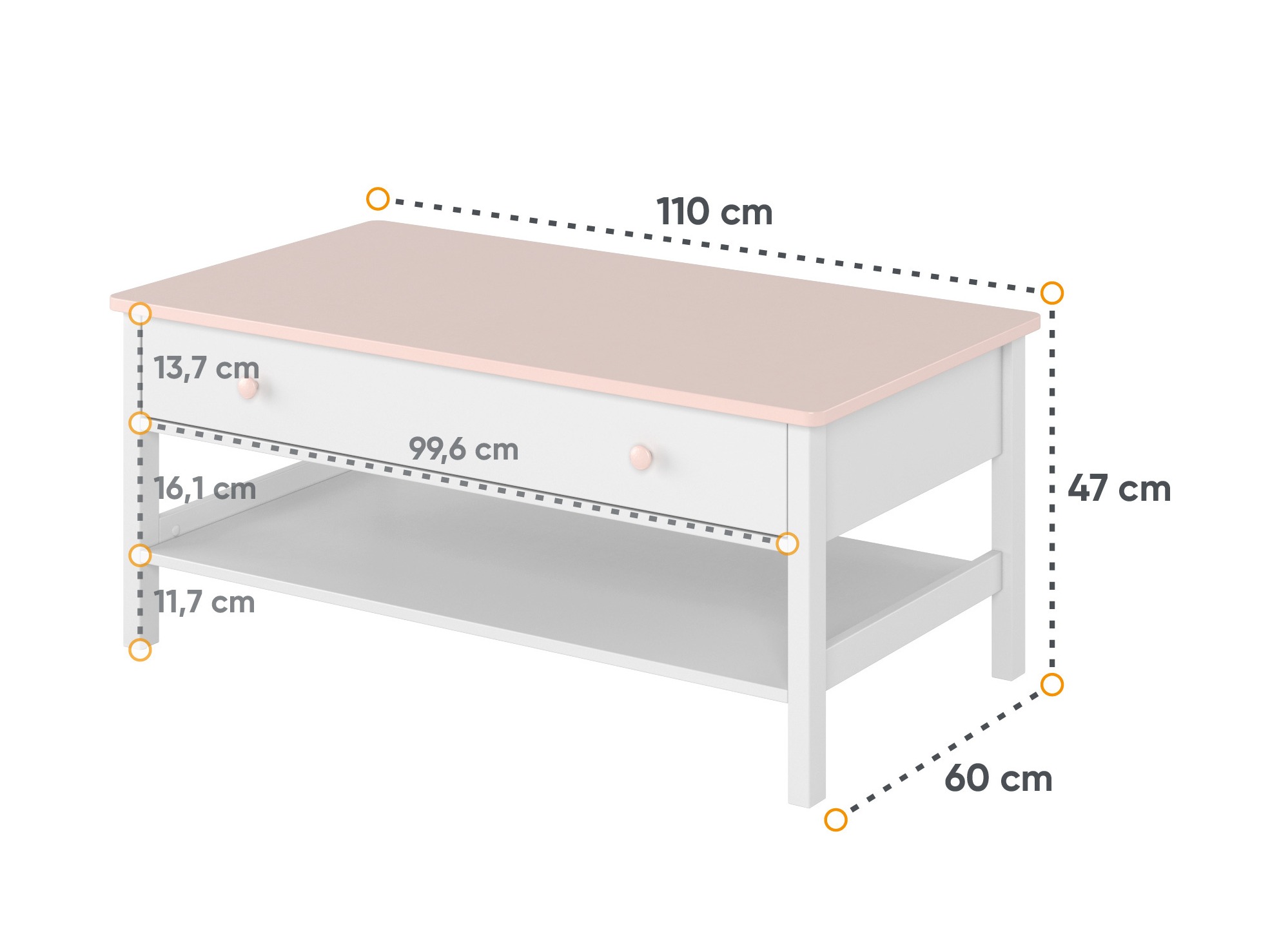 Dohányzóasztal Elblive 134