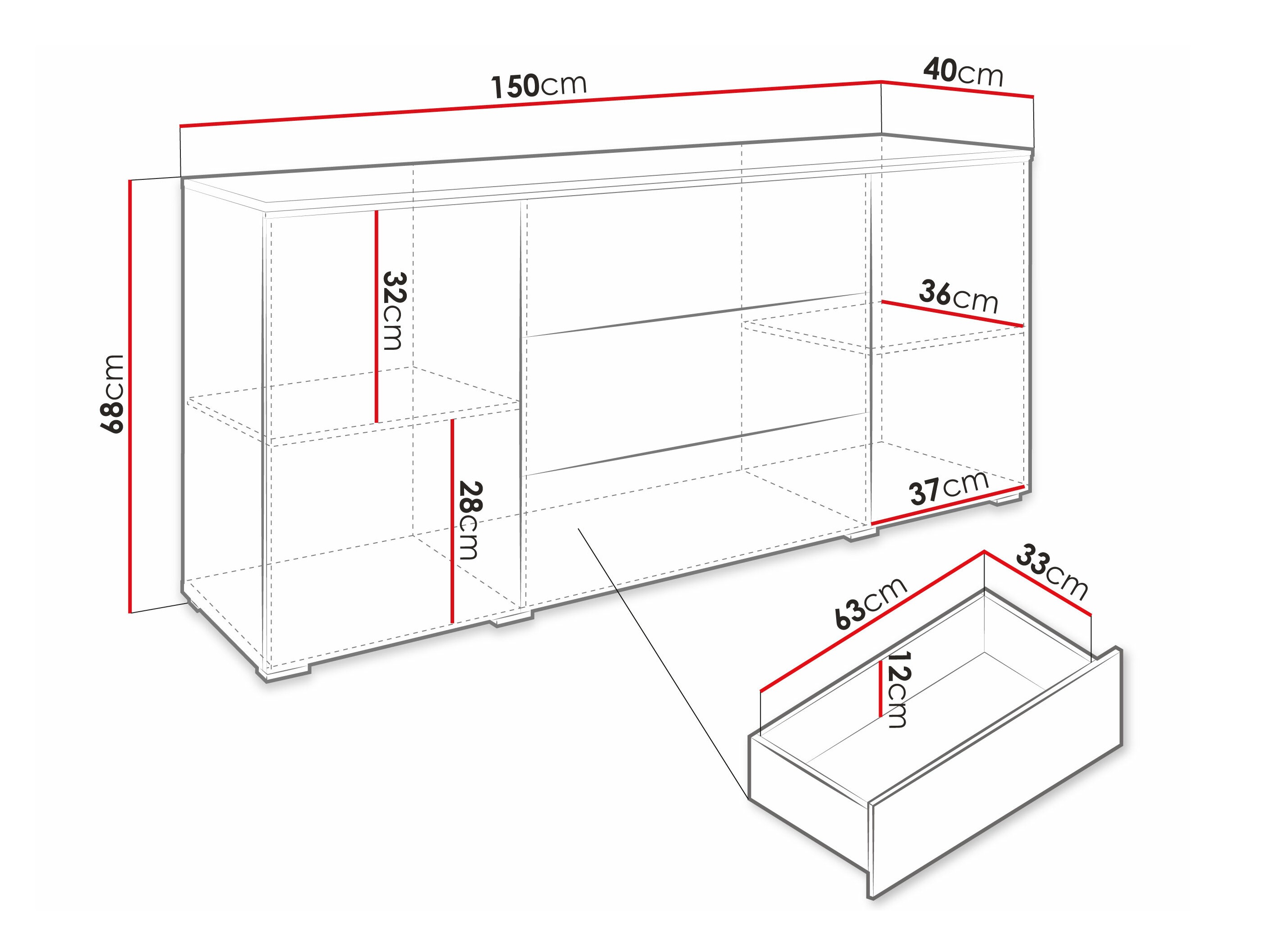 Komód Sarasota 142 (Artisan tölgy)