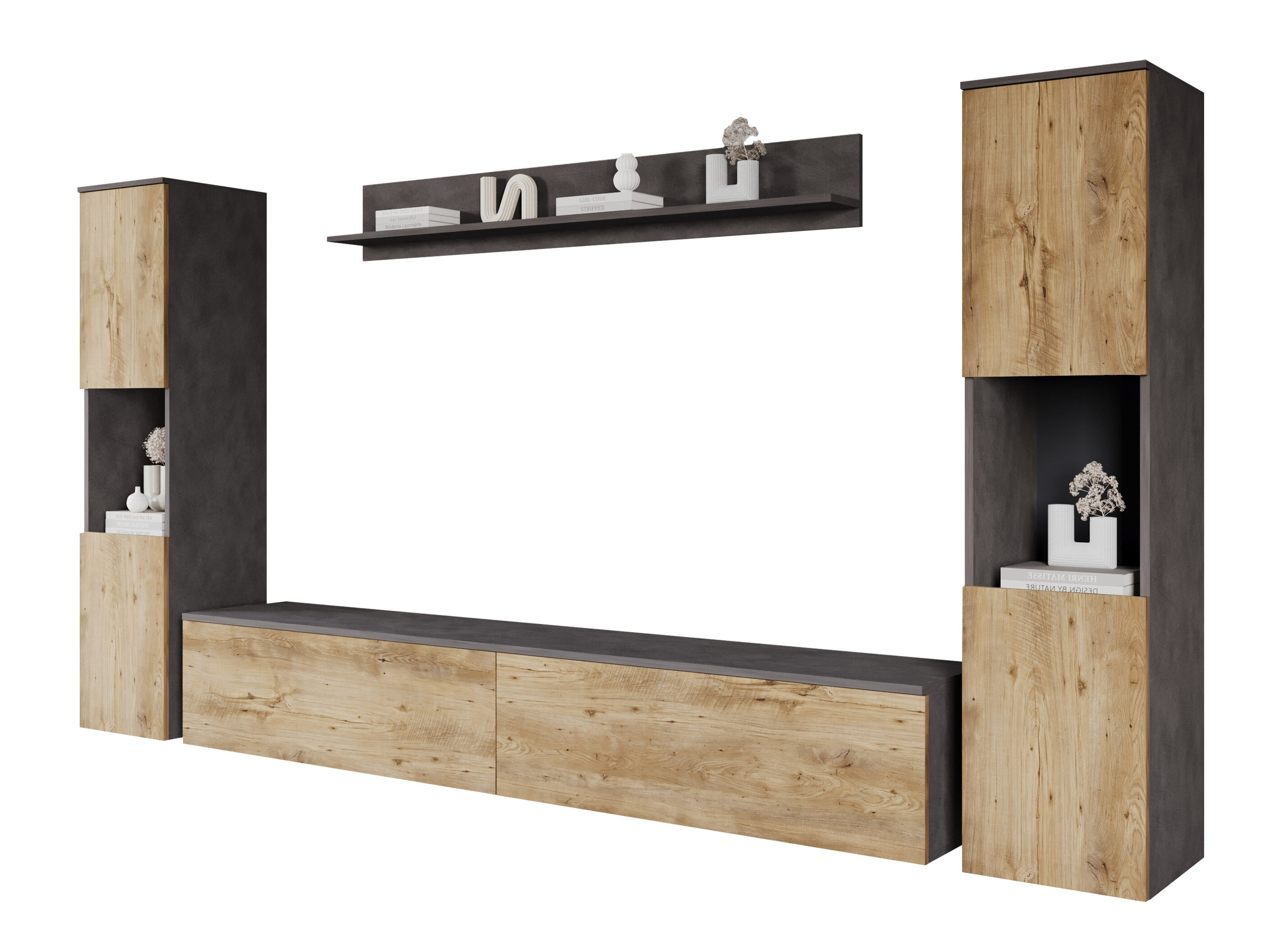 Nappali szett Sarasota 131 (Matera szürke + Gesztenye)