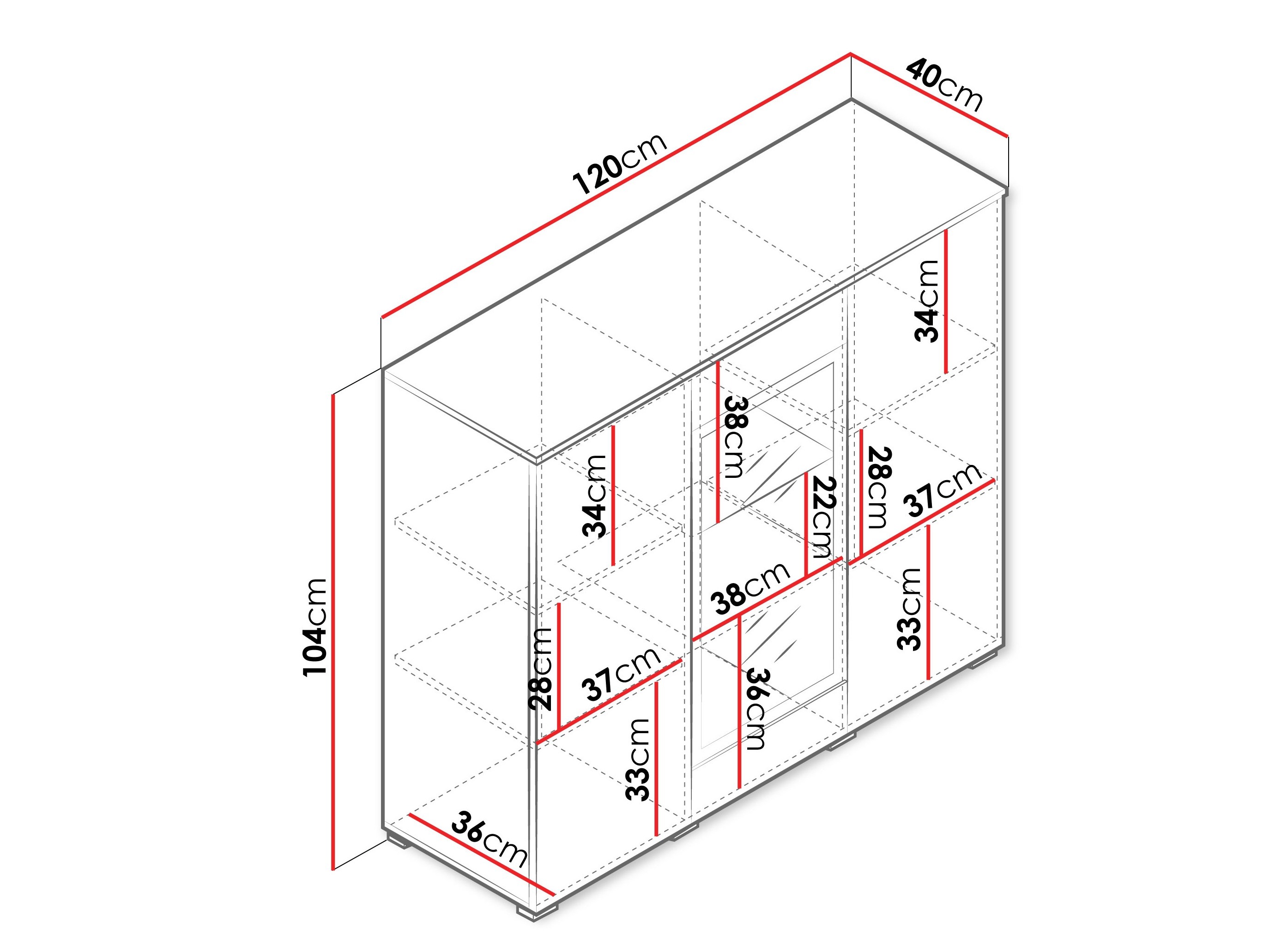 Szekrény Sarasota 186 (Kasmír)