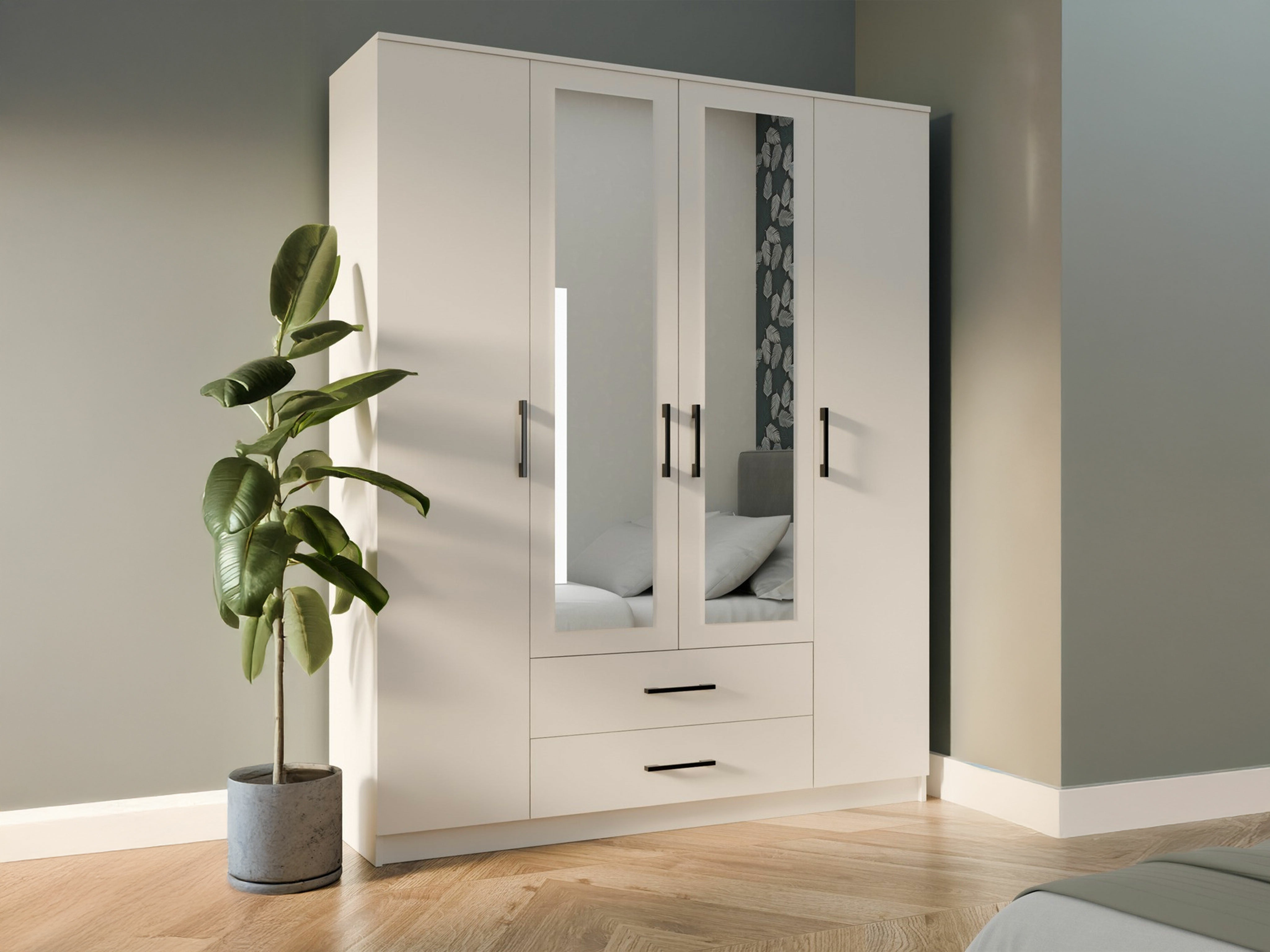 Gardróbszekrény Mandeville 117 (Fehér)