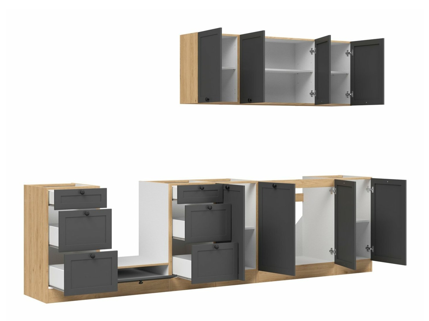 Moduláris konyha szett Classic Grey Oak 119