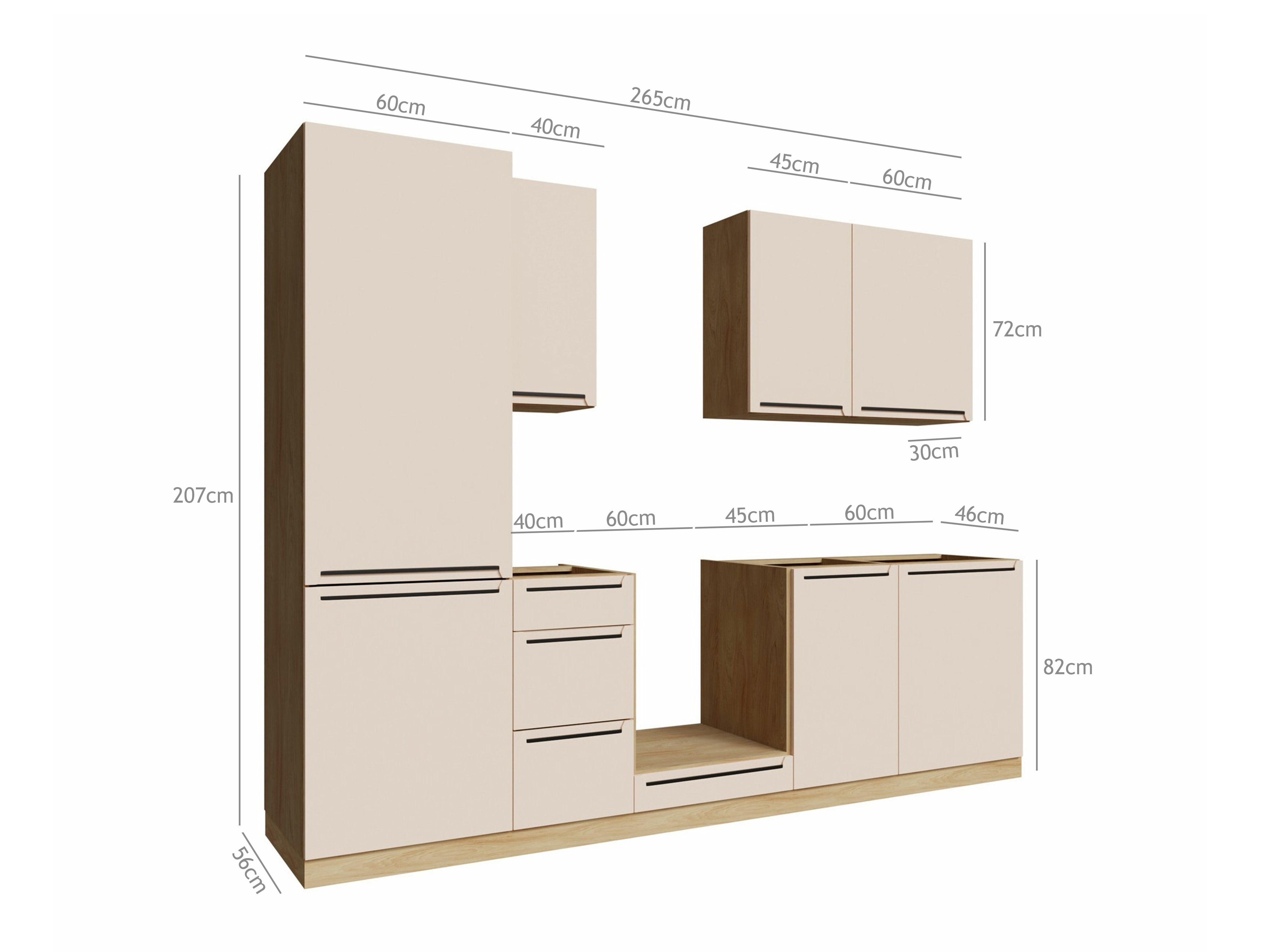 Moduláris konyha szett Riso Beige 169