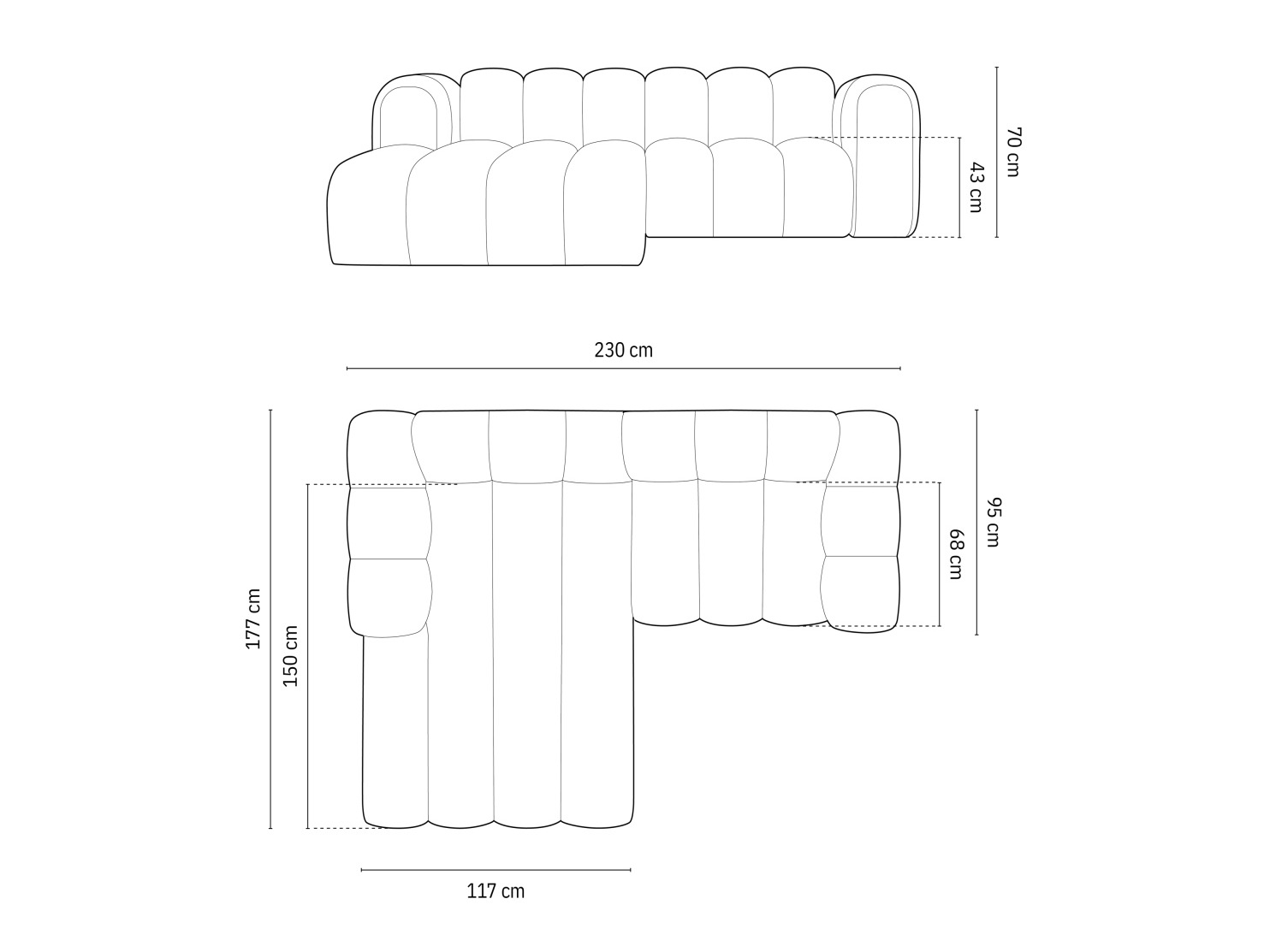 Moduláris sarokkanapé Cirleve 104 (Baloo 2073)