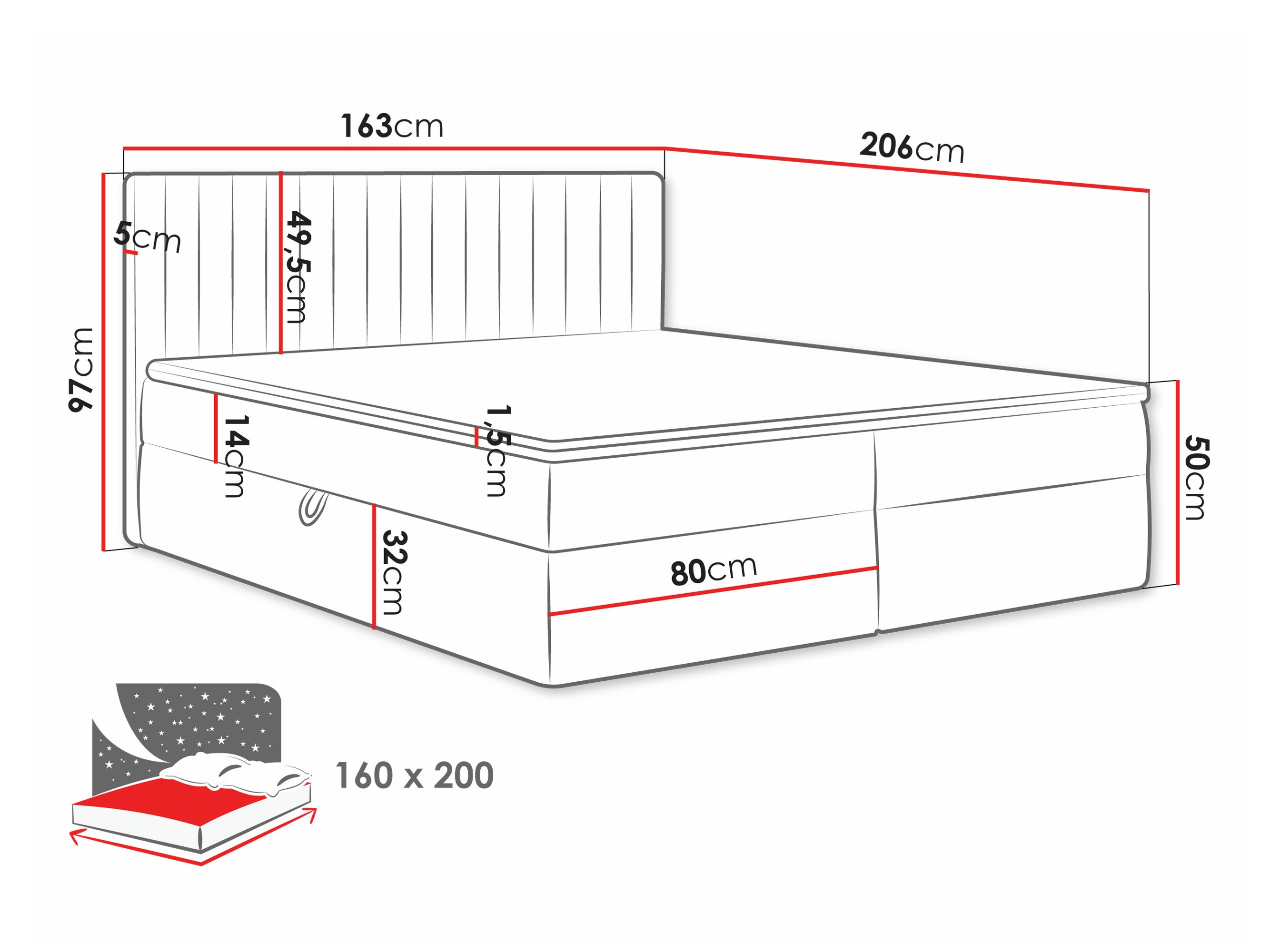 Kontinentális ágy Comfivo 481 (Manila 16)