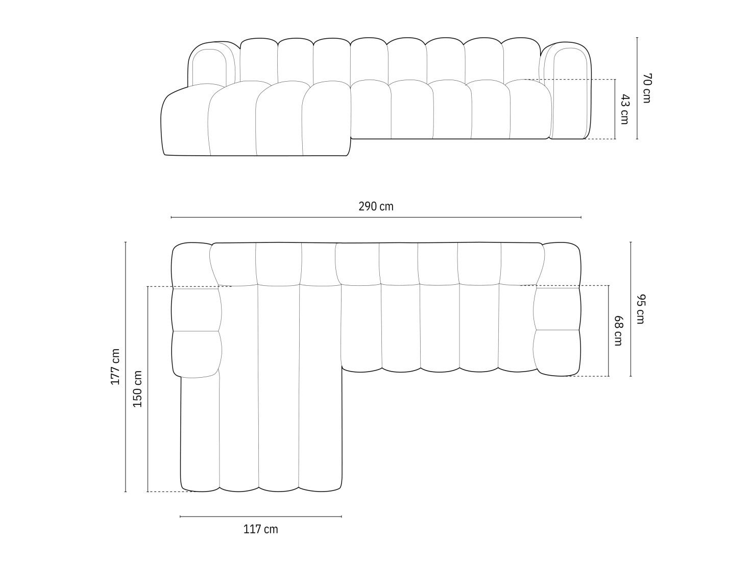 Moduláris sarokkanapé Cirleve 106 (Baloo 2073)