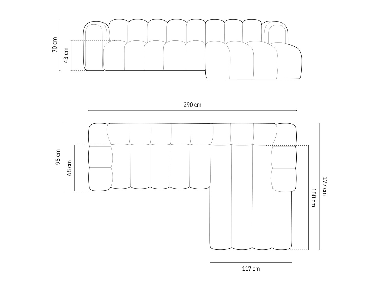 Moduláris sarokkanapé Cirleve 106 (Baloo 2090)