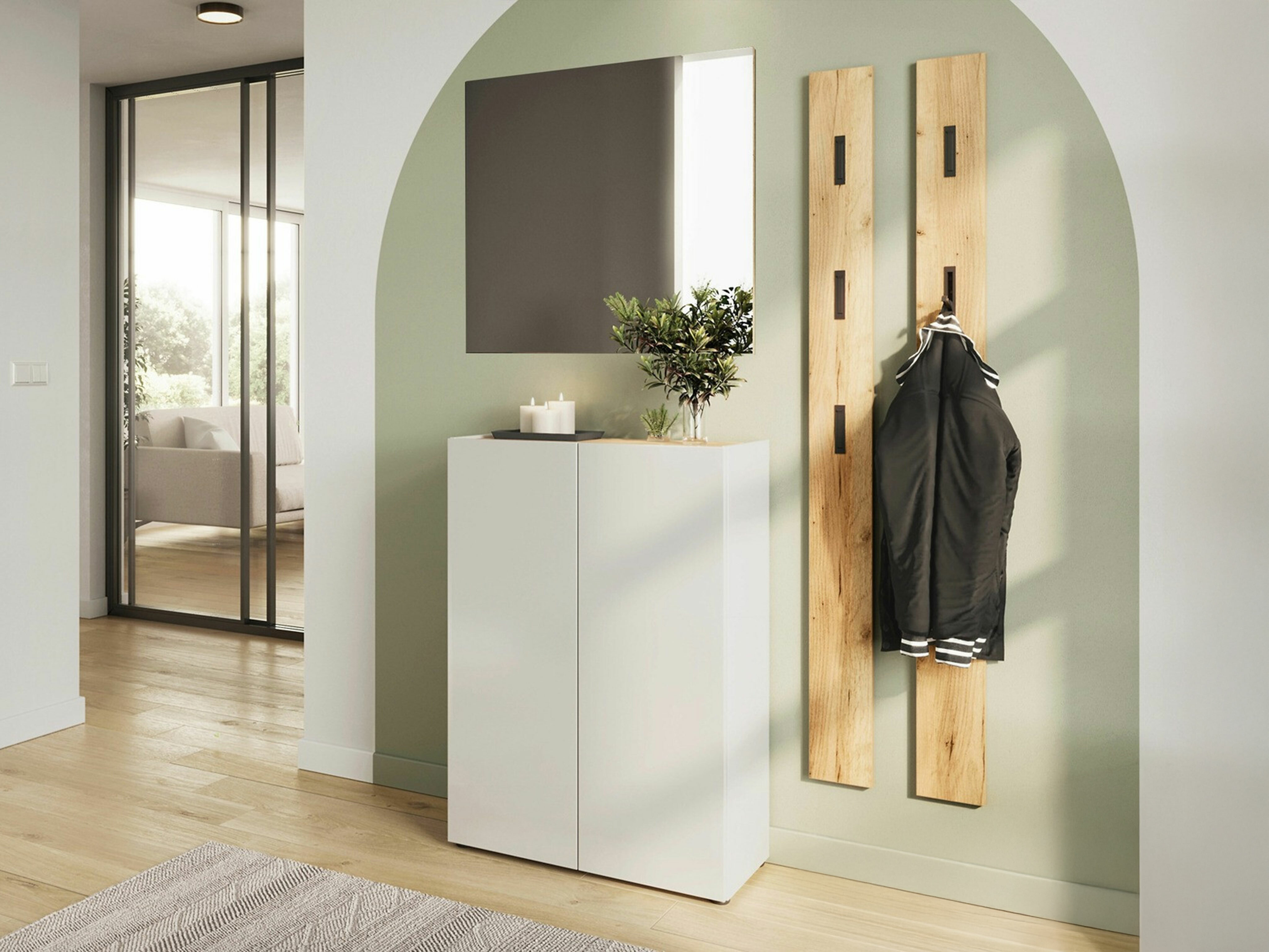 Előszoba garnitúra Lircamu 102 (Fehér)