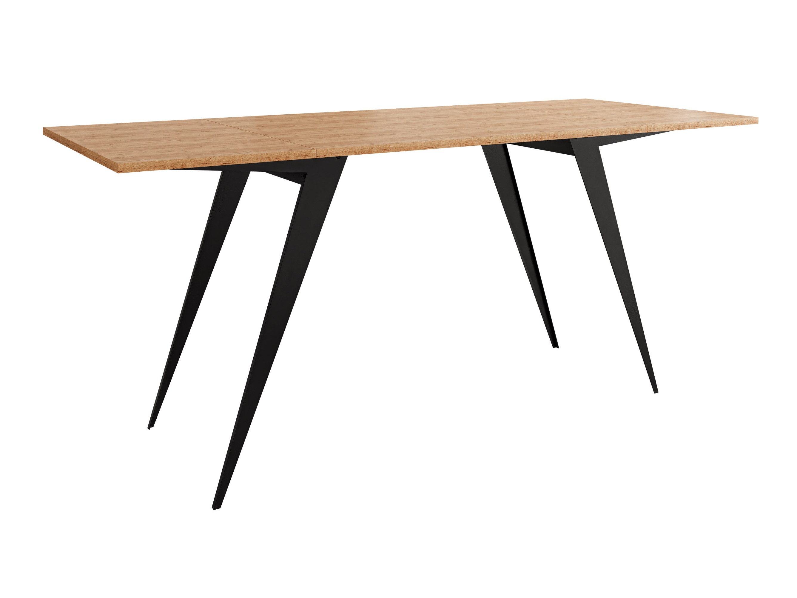 Kihajtható dohányzóasztal Oswego 150 (Kézműves aranytölgy + Fekete)