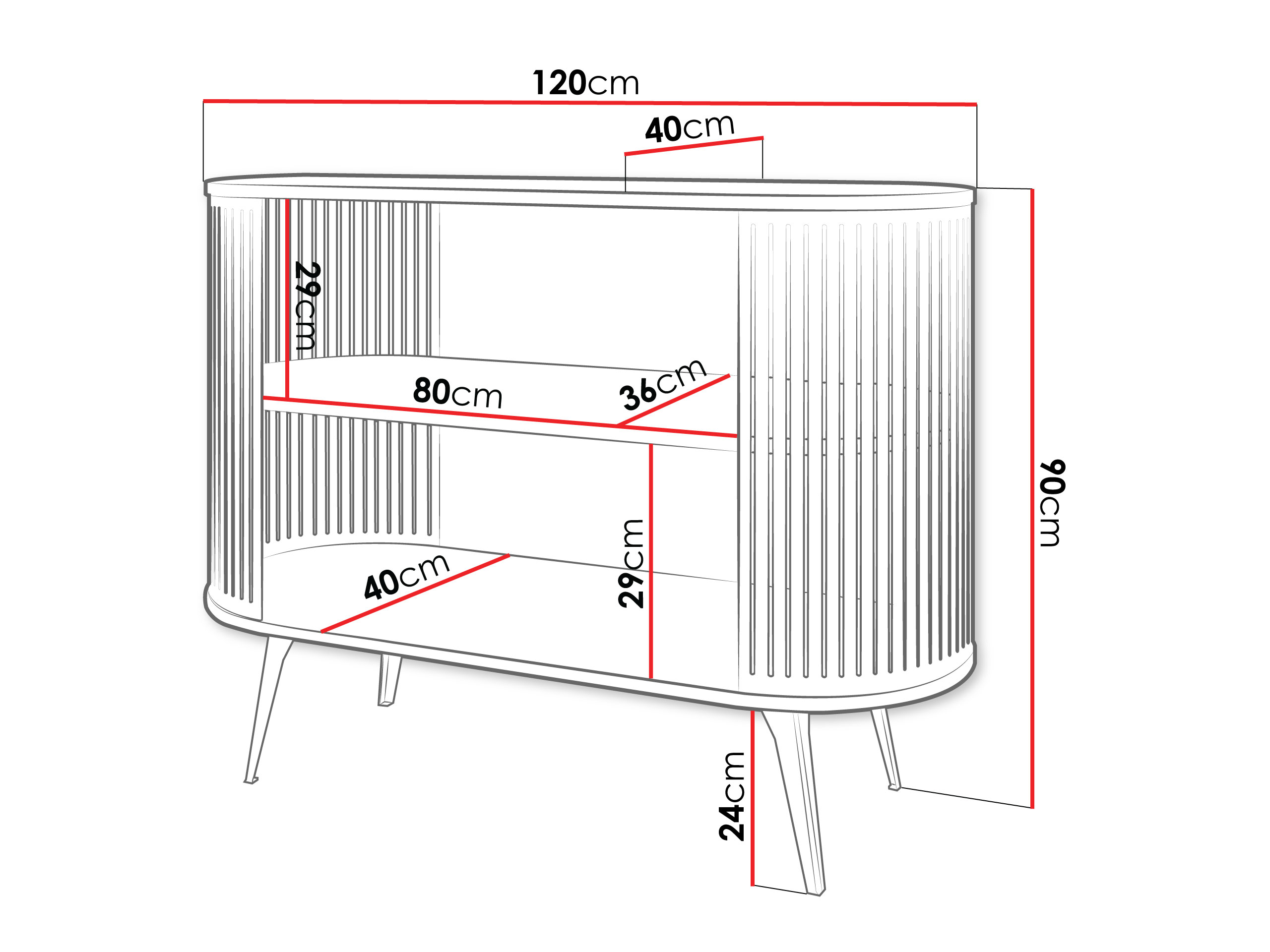 Könyvespolc Vitum II (Aranysárga + Fekete)